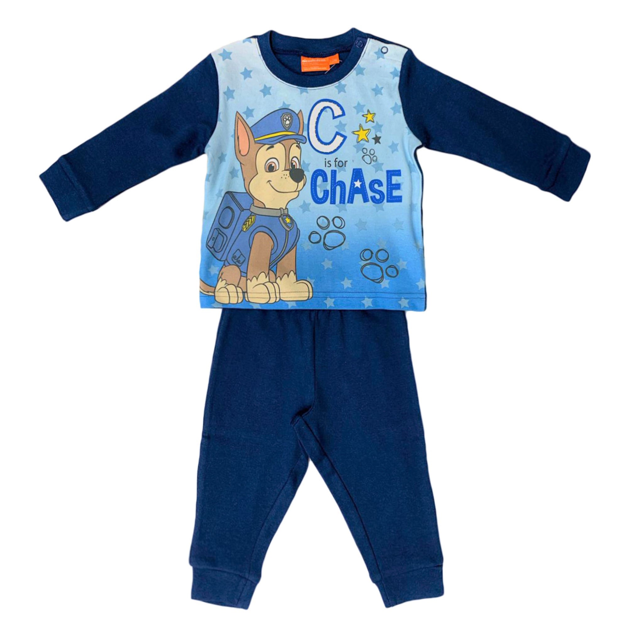 Pigiama ufficiale Paw Patrol in cotone maniche lunghe per neonato bambino 3435