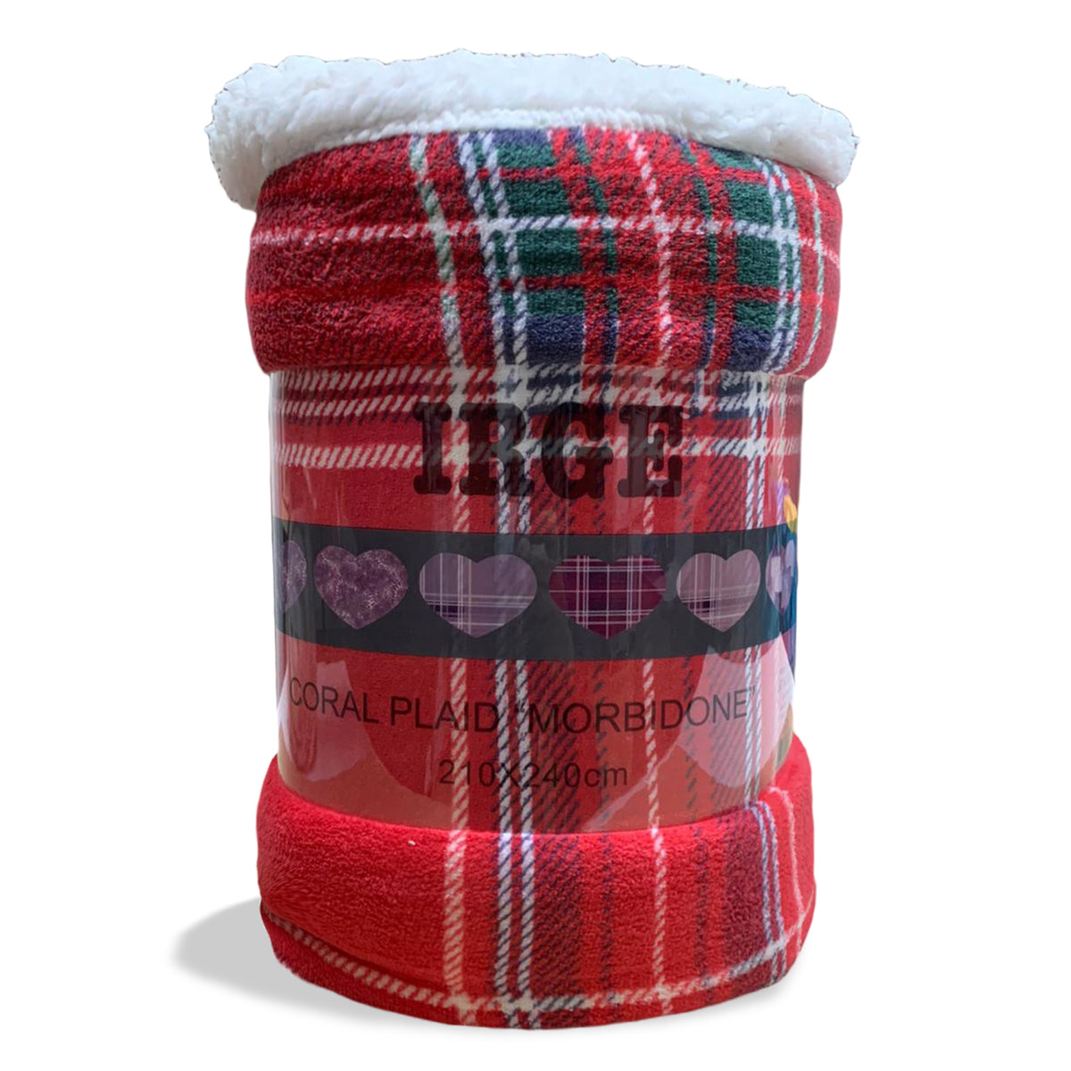 Plaid coperta Irge con ricciolino microfibra multifunzionale 160x210 cm 3519