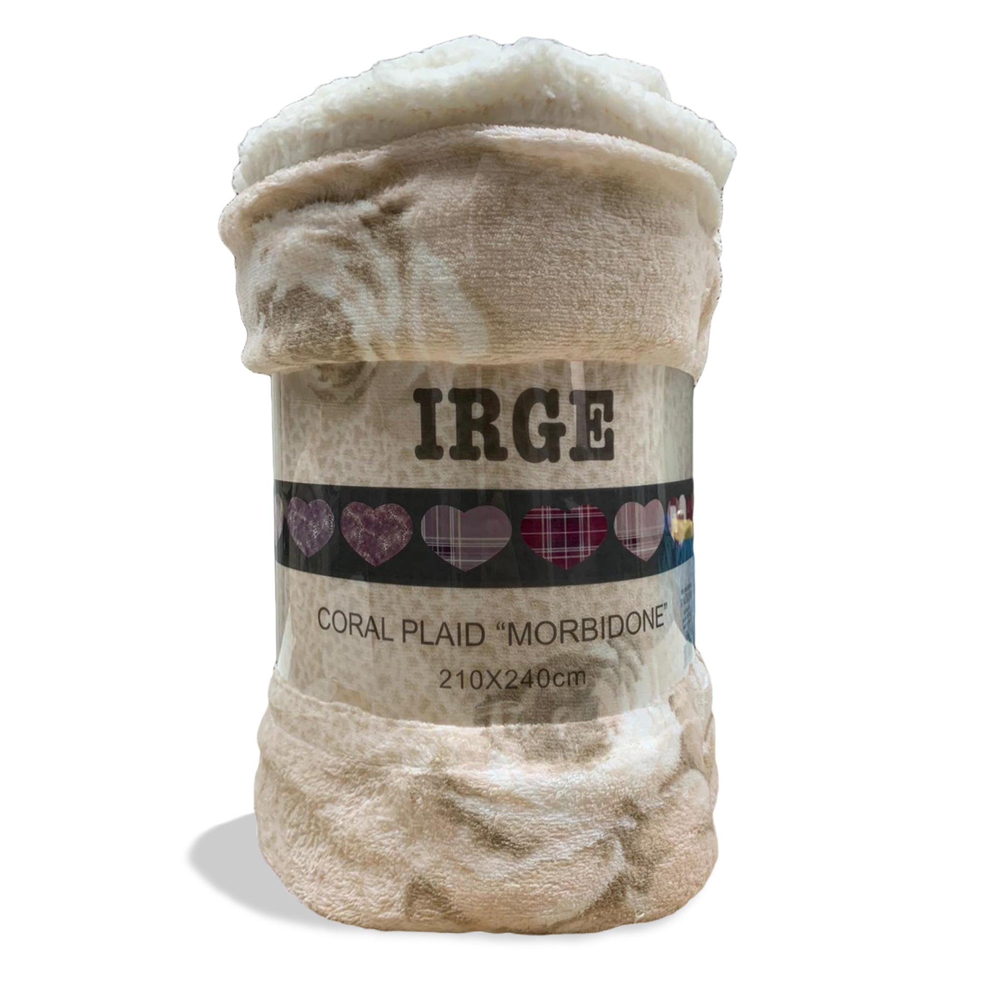 Plaid coperta Irge con ricciolino microfibra multifunzionale 210x240 cm 3520