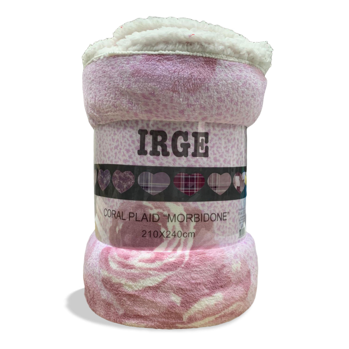 Plaid coperta Irge con ricciolino microfibra multifunzionale 160x210 cm 3519