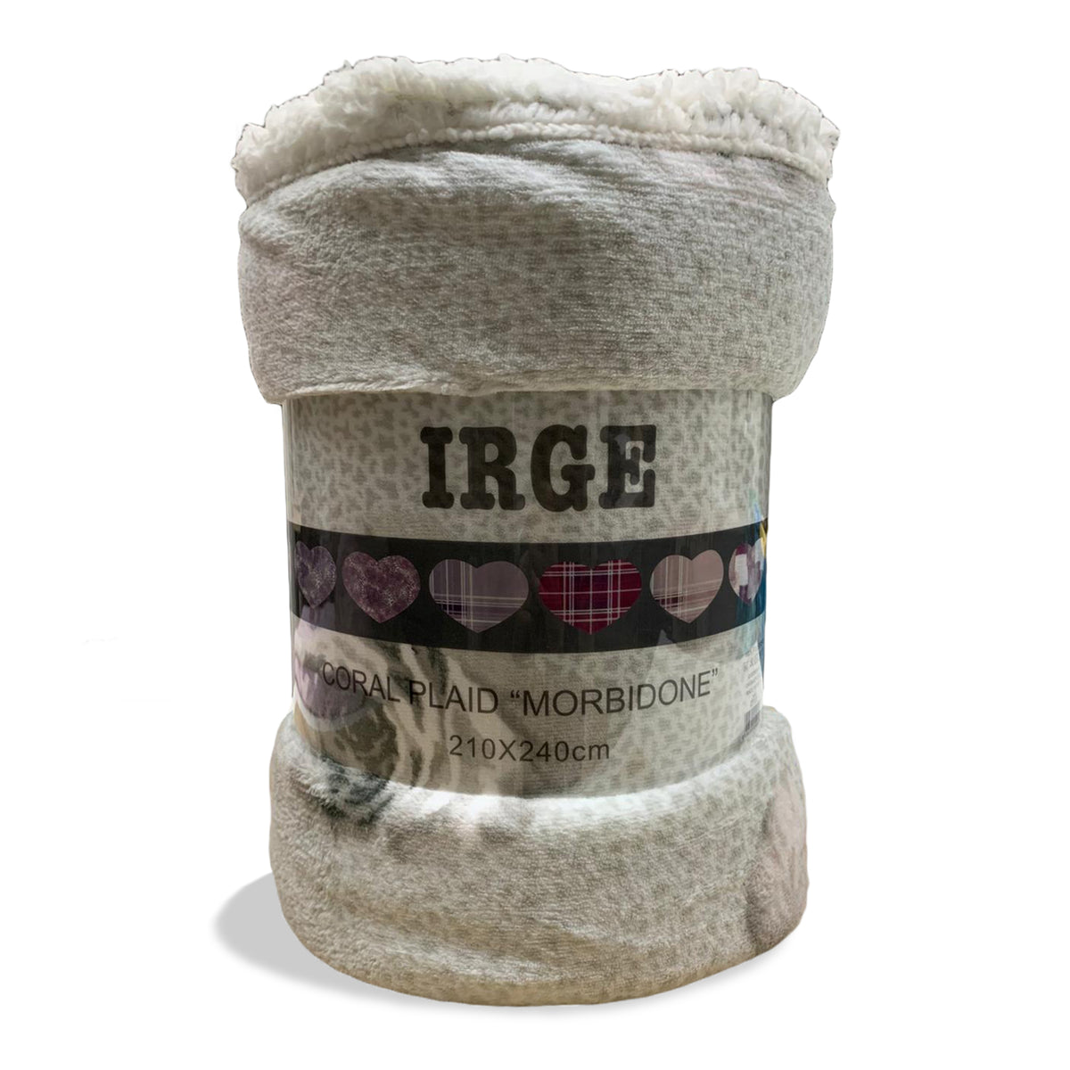 Plaid coperta Irge con ricciolino microfibra multifunzionale 160x210 cm 3519