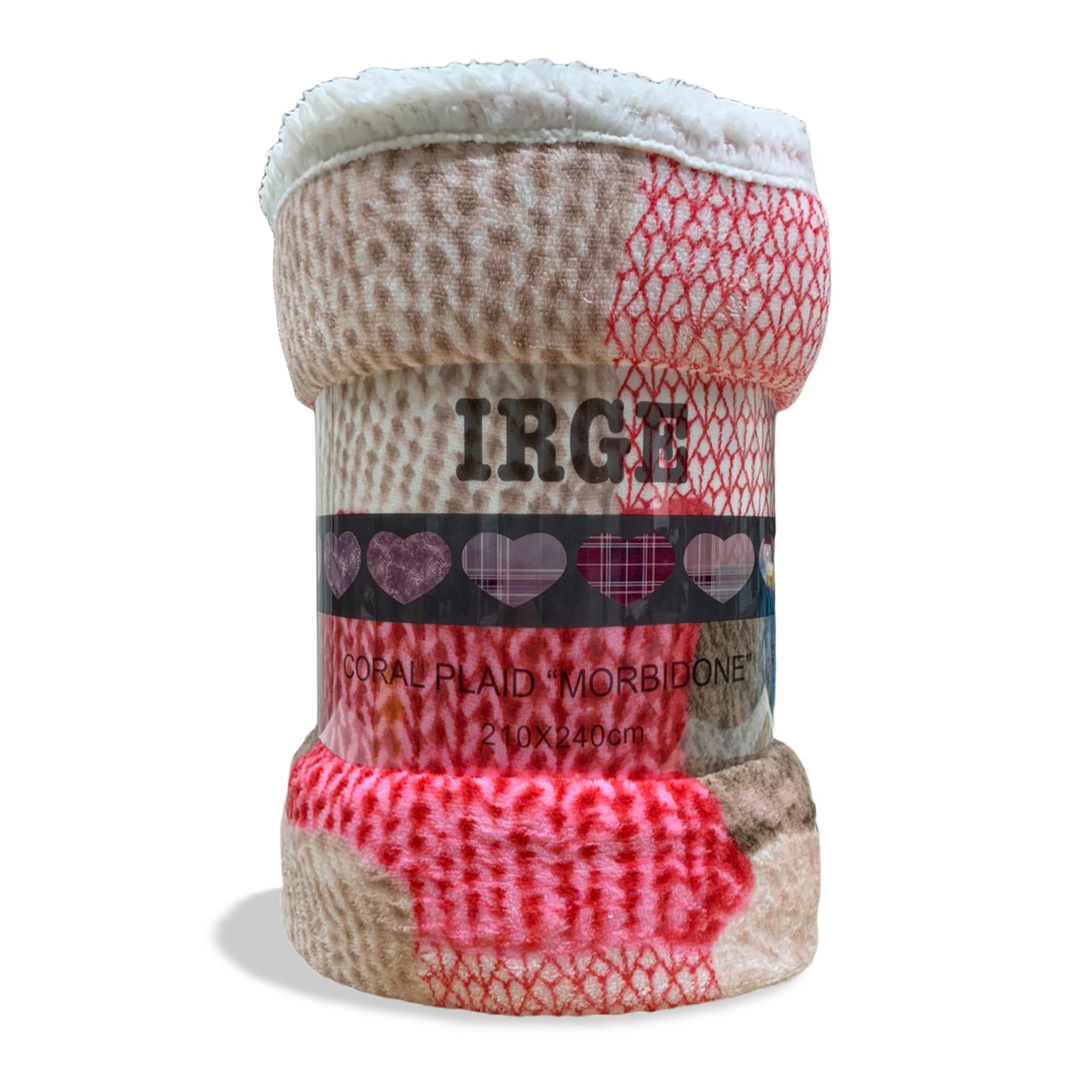 Plaid coperta Irge con ricciolino microfibra multifunzionale 160x210 cm 3519