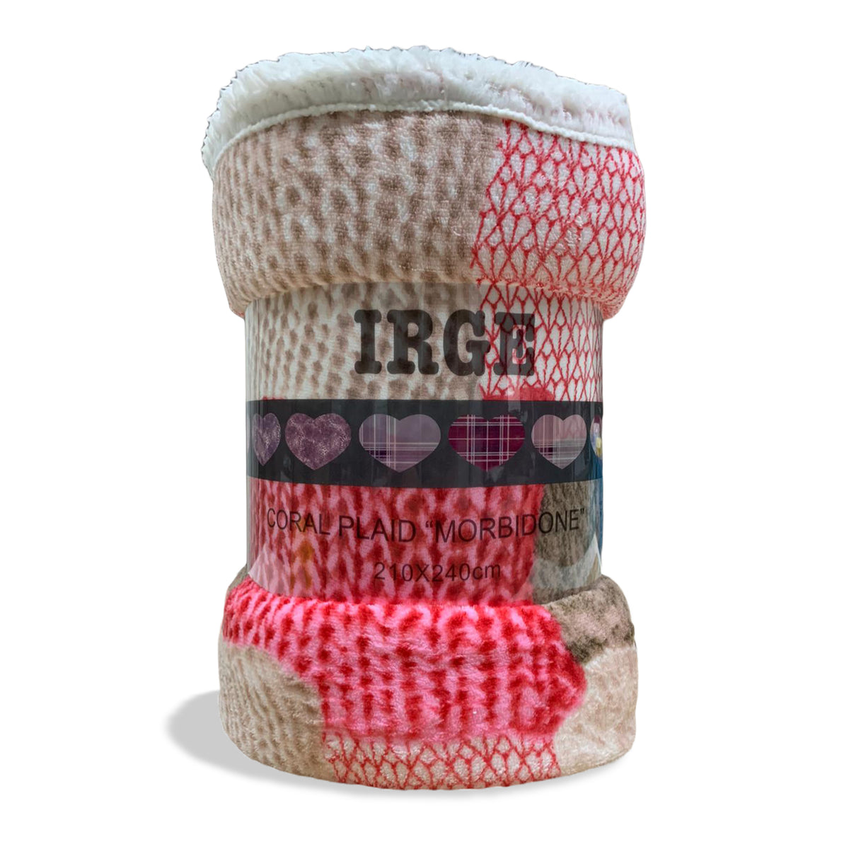 Plaid coperta Irge con ricciolino microfibra multifunzionale 160x210 cm 3519