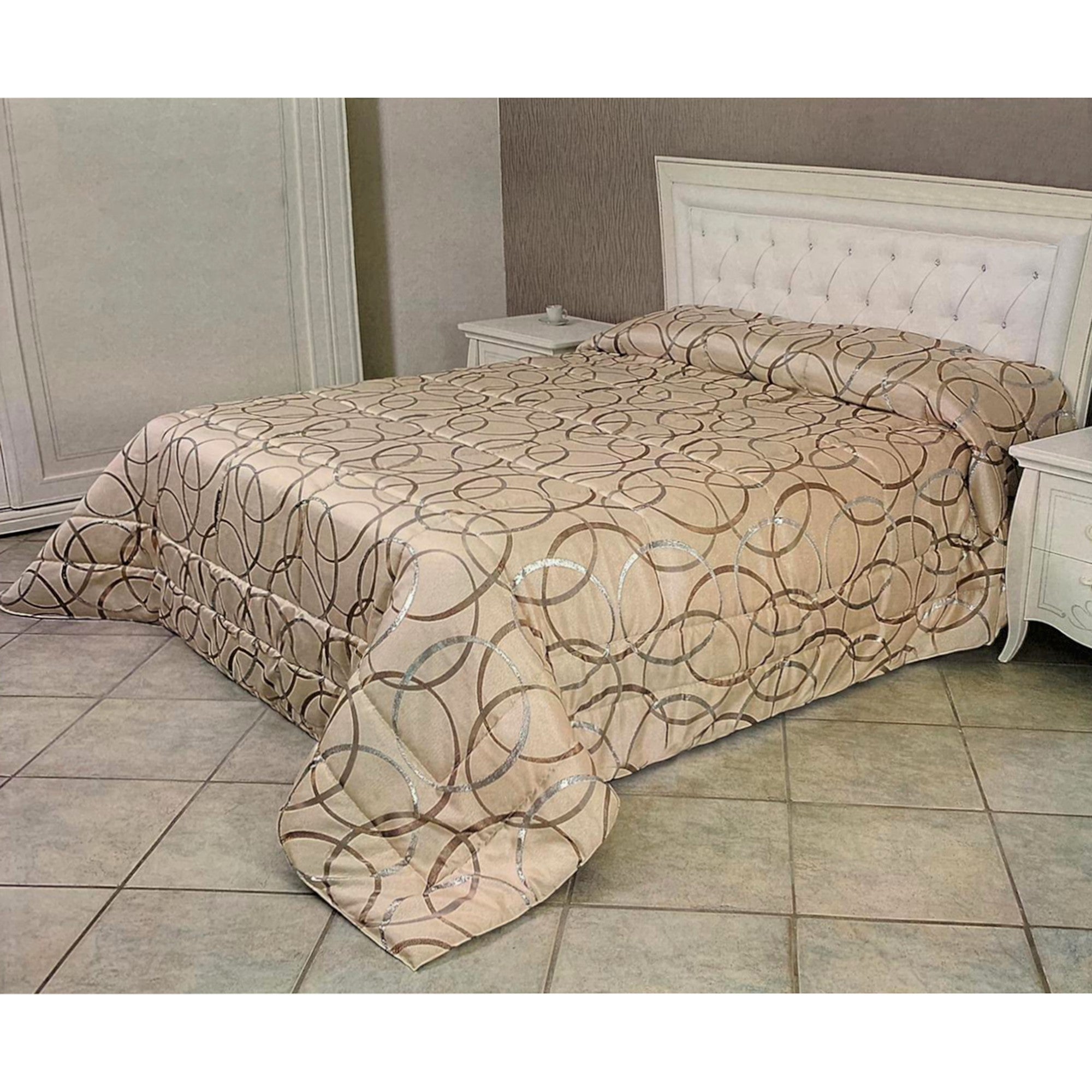 Trapunta invernale piumone Nausikaa lurex Atene per letto matrimoniale 3533