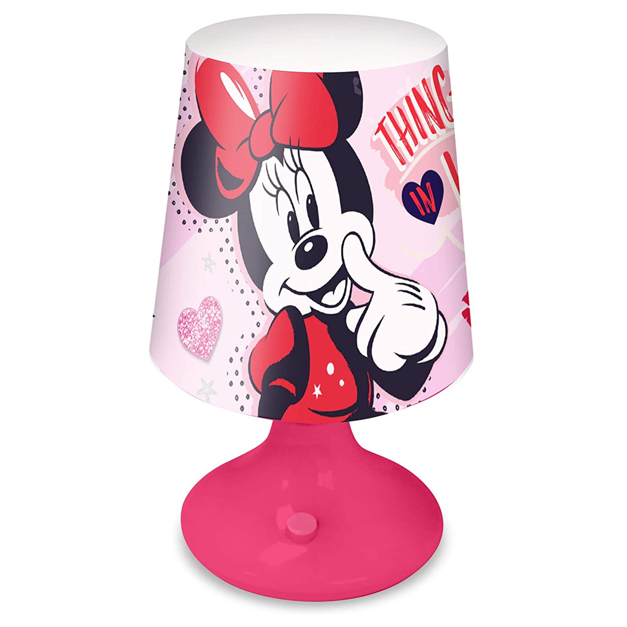 Lampada da notte comodino Disney Minnie luce a LED da tavolo bambini 3615