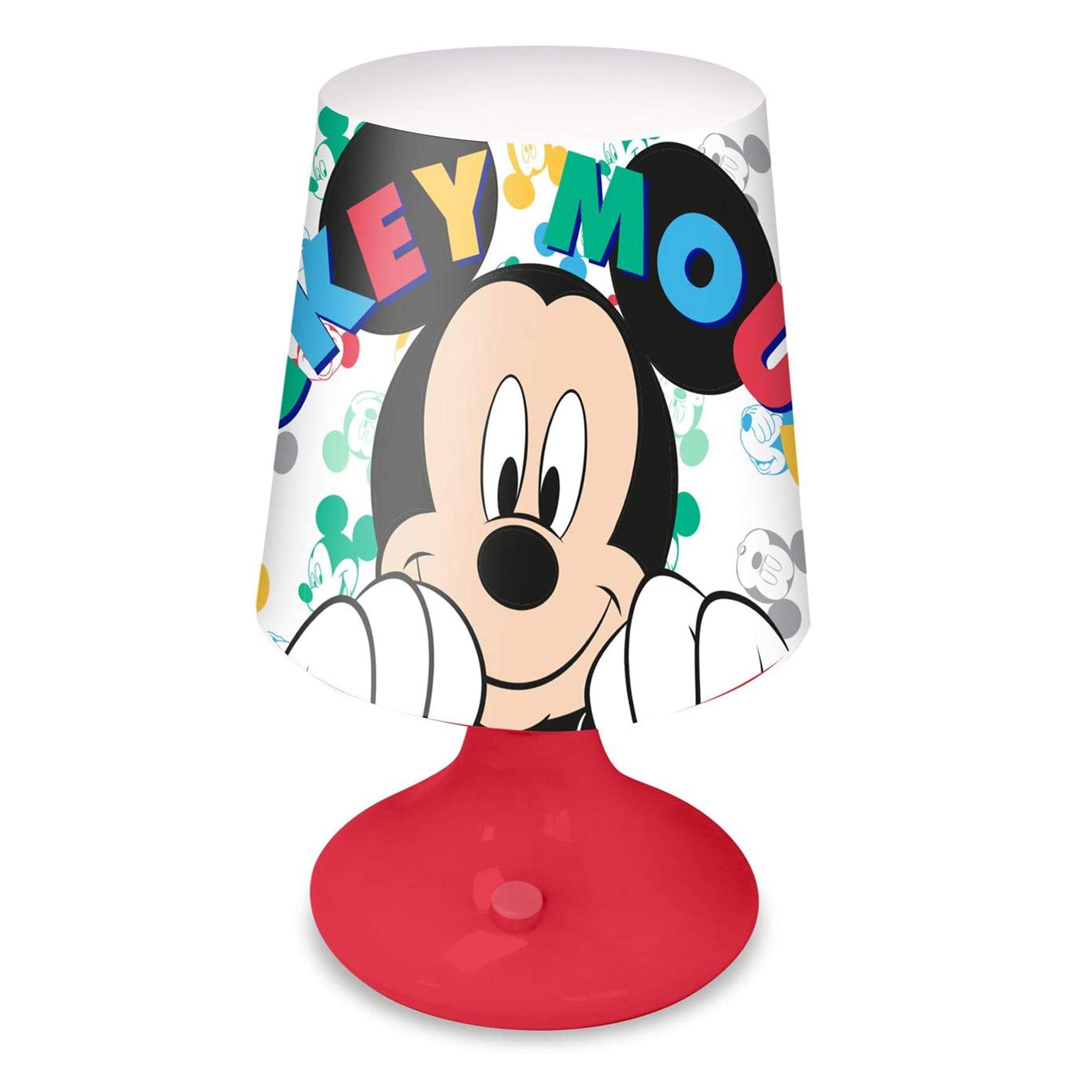 Lampada da notte comodino Disney Mickey Mouse luce a LED da tavolo bambini 3616