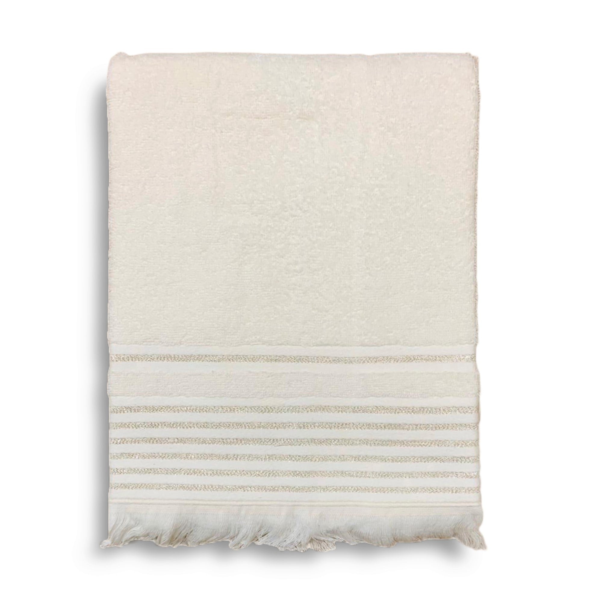 Set asciugamani bagno 1+1 in cotone viso e ospite Maestri Cotonieri Lurex 3646