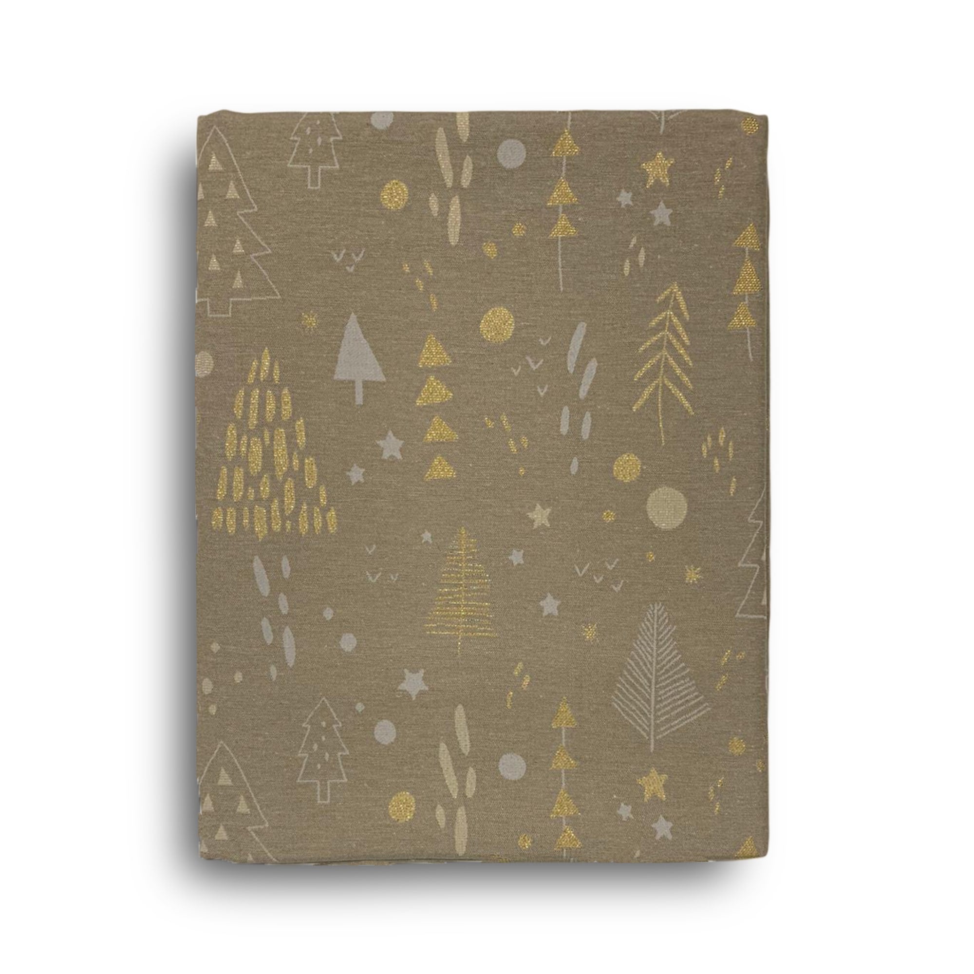 Tovaglia Natalizia con decori di Natale glitter Maestri Cotonieri 18 posti 3675