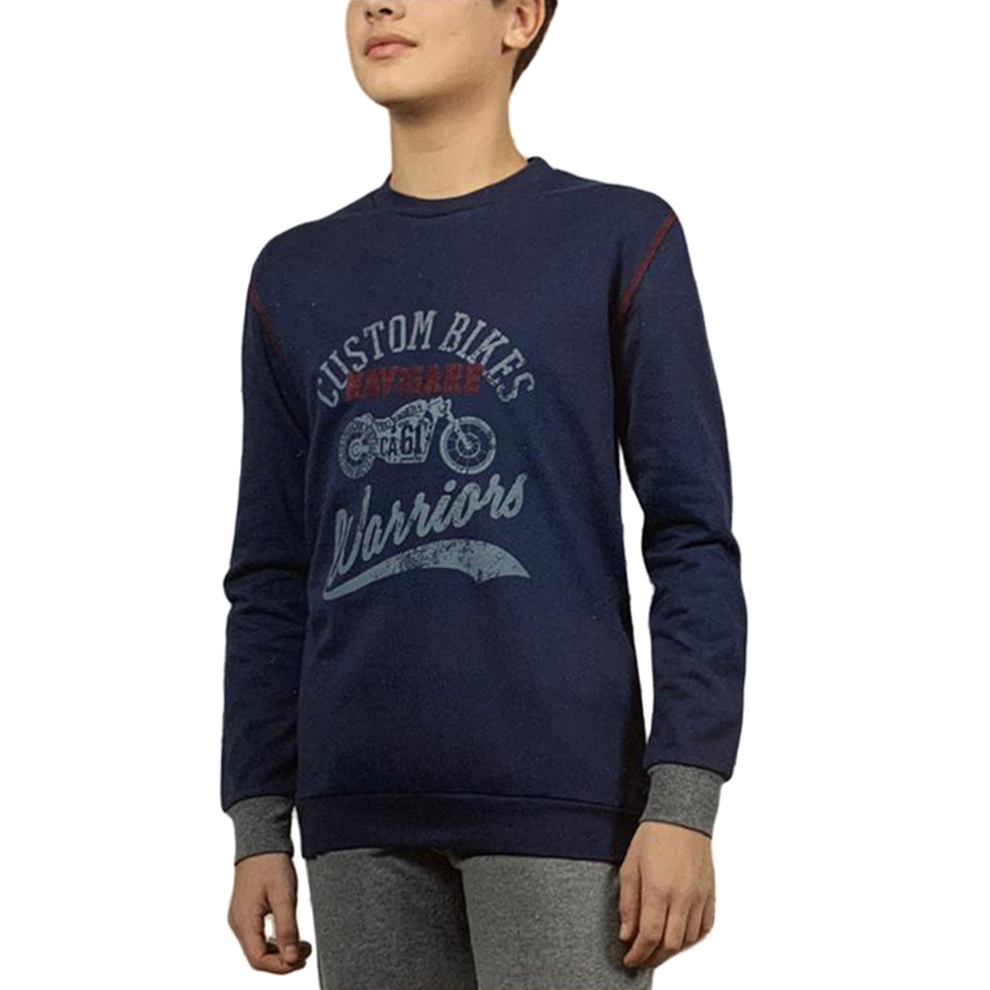 Pigiama girocollo invernale maniche lunghe cotone Navigare lungo bambino 3697