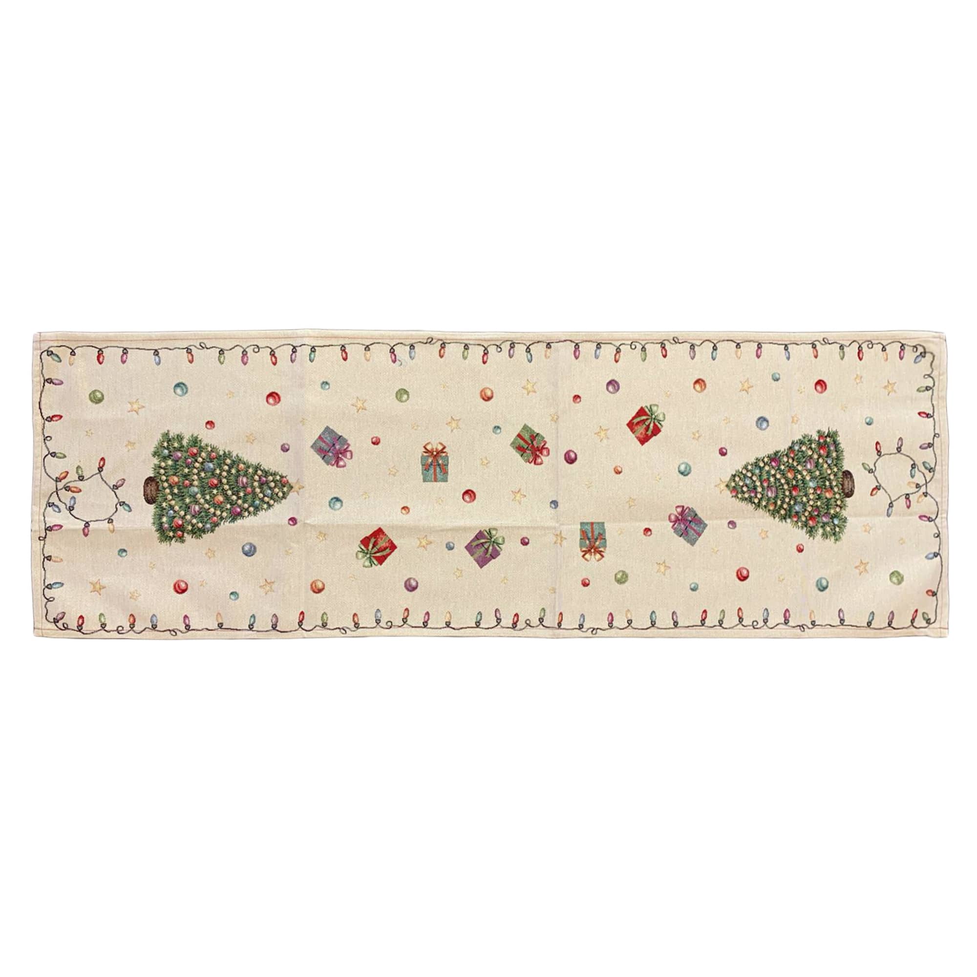 Runner natalizio 50x140cm decorazioni Centrotavola Natale Maestri Cotonieri 3708