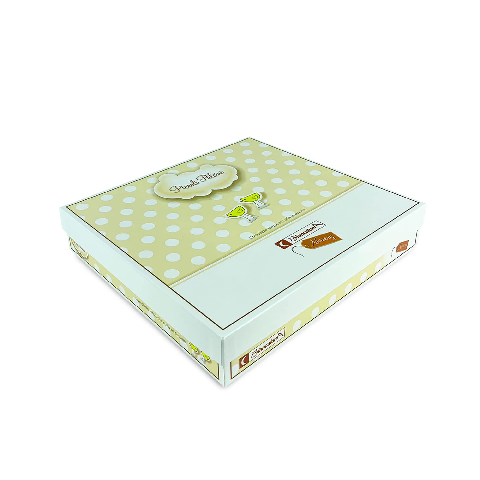 Completo lenzuola culla lettino in cotone Biancaluna stampato set 3pz 3729