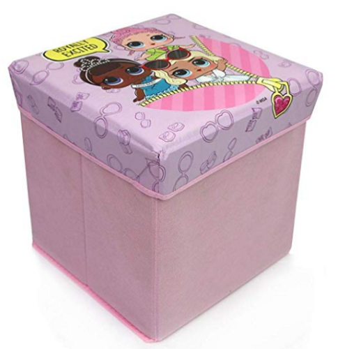 Pouf Contenitore pieghevole LOL Surprise Panca poggiapiedi Baule 31x31x33cm 3897