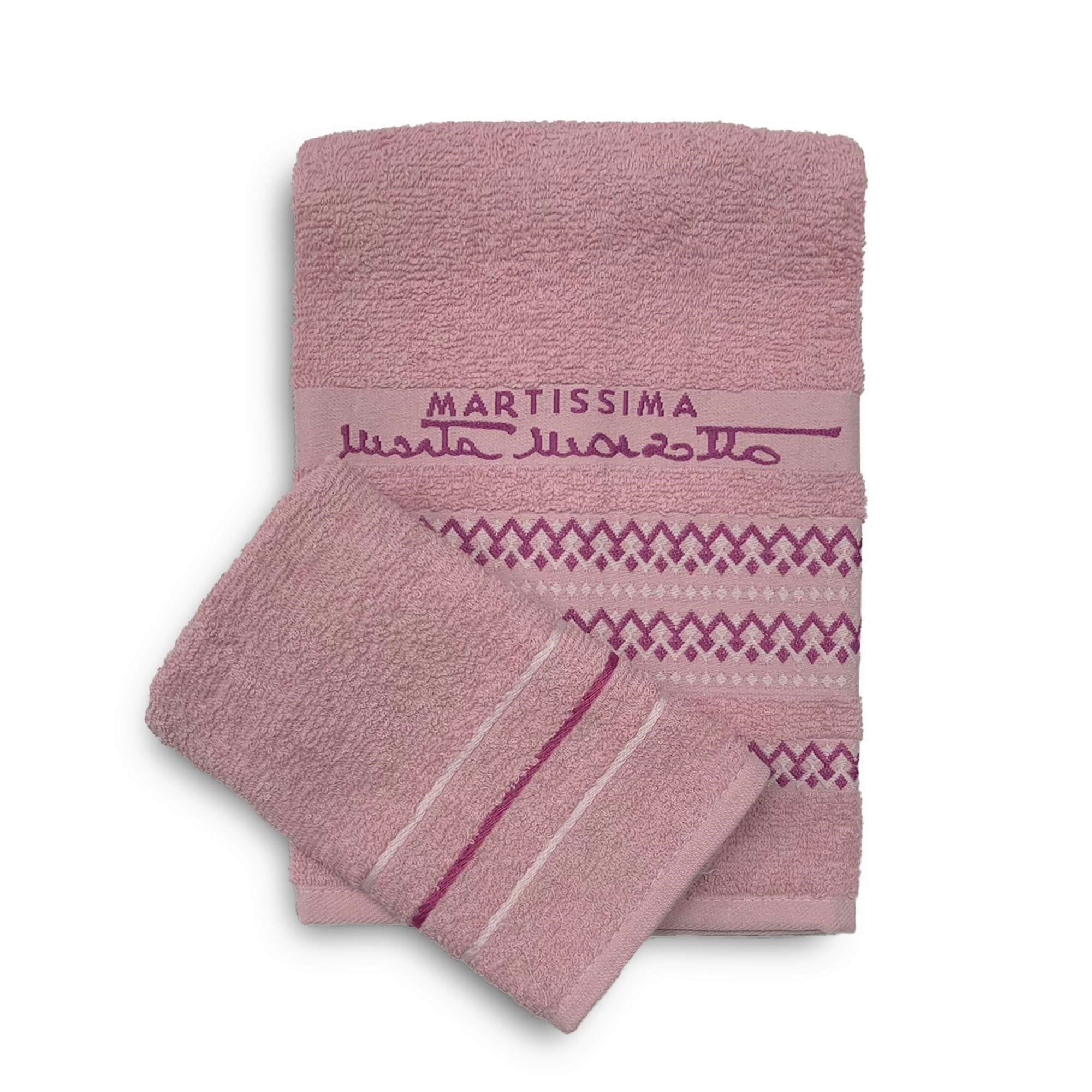 Set asciugamani bagno 1+1 in cotone viso e ospite Martissima Marta Marzotto 3936