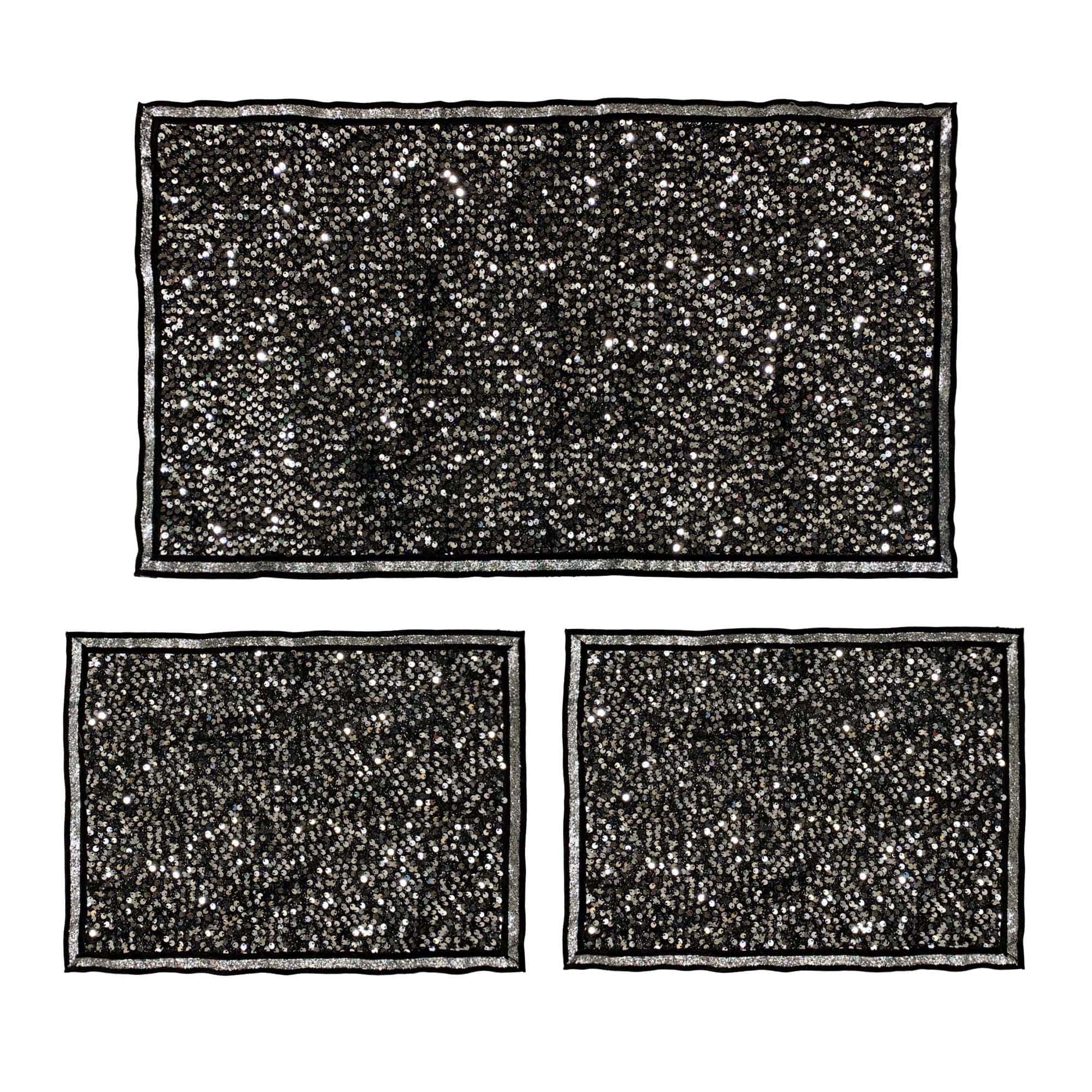 Completo centrini e runner set 3 pezzi Renato Balestra decorativi strass 3971