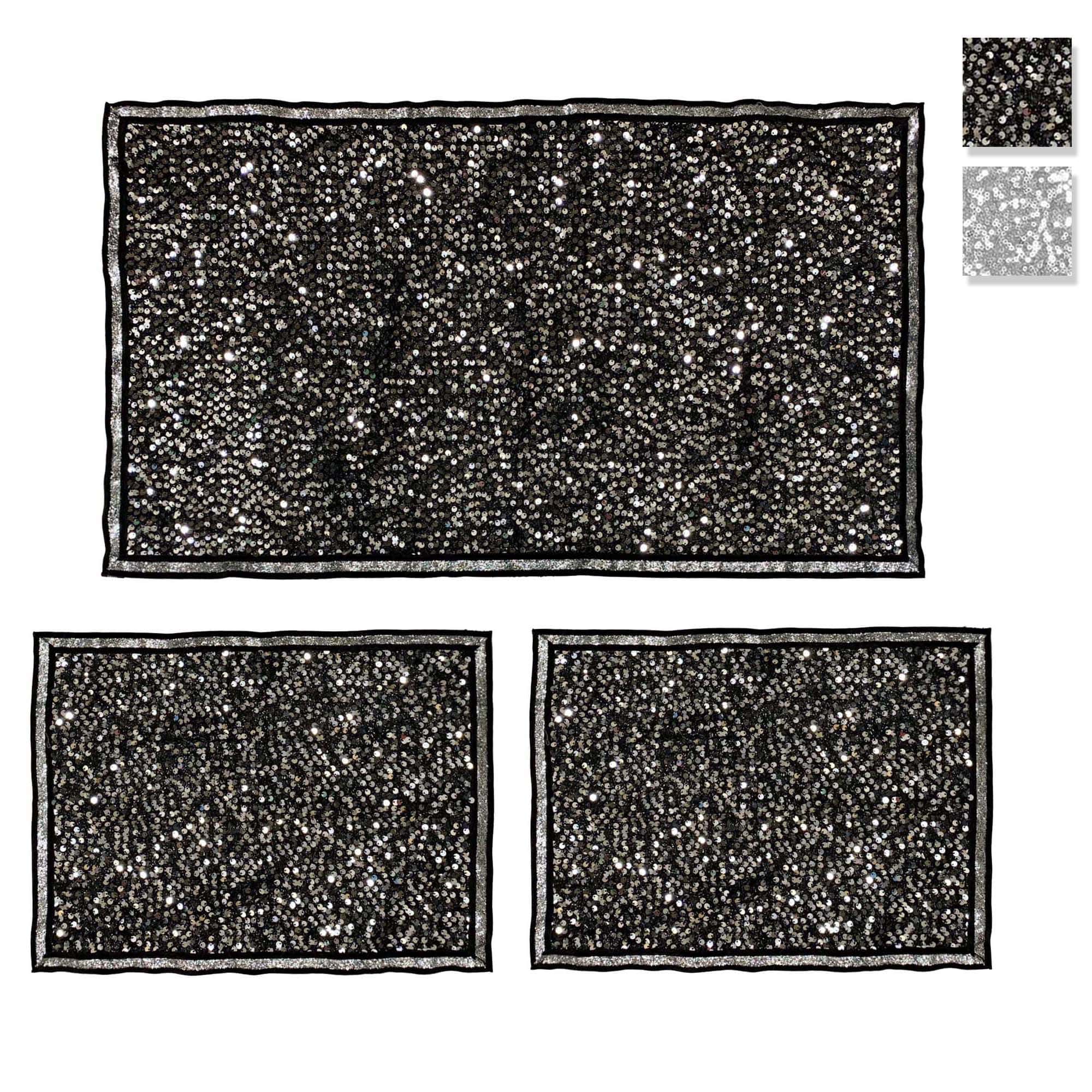 Completo centrini e runner set 3 pezzi Renato Balestra decorativi strass 3971