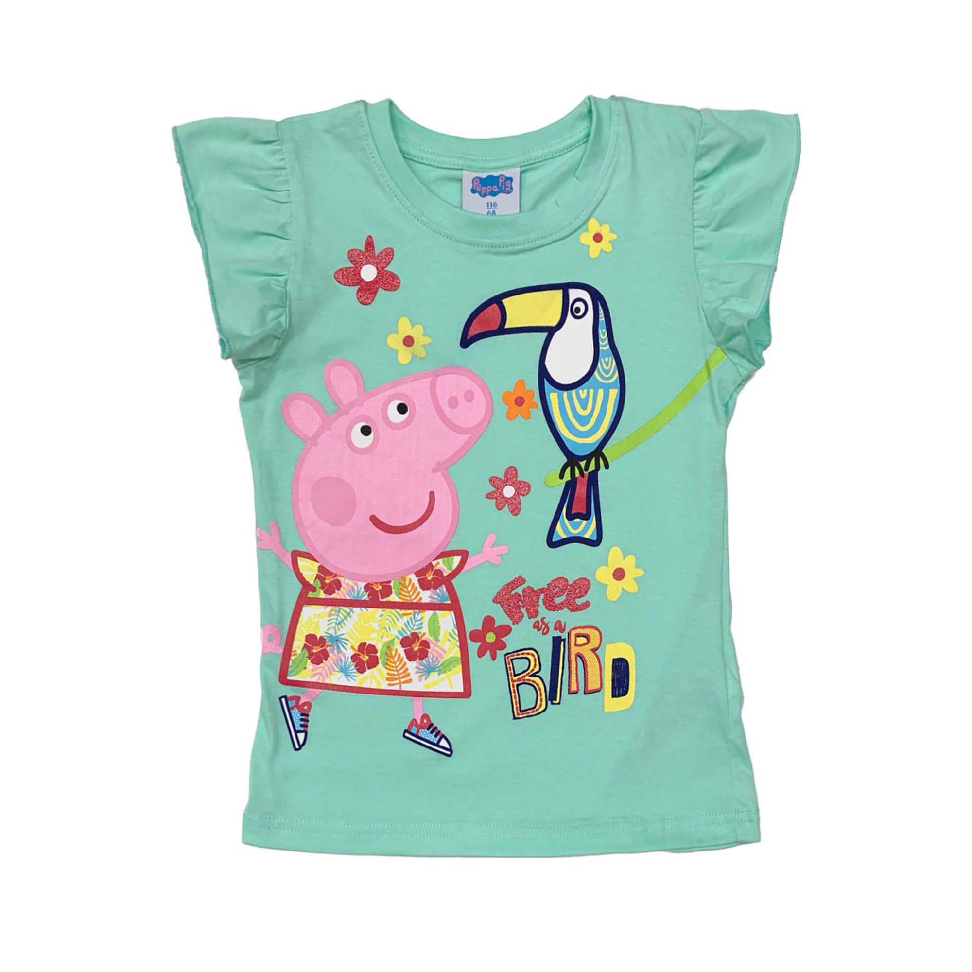 T-shirt Peppa Pig maglietta maniche corte maglia bimba in cotone bambina 3980