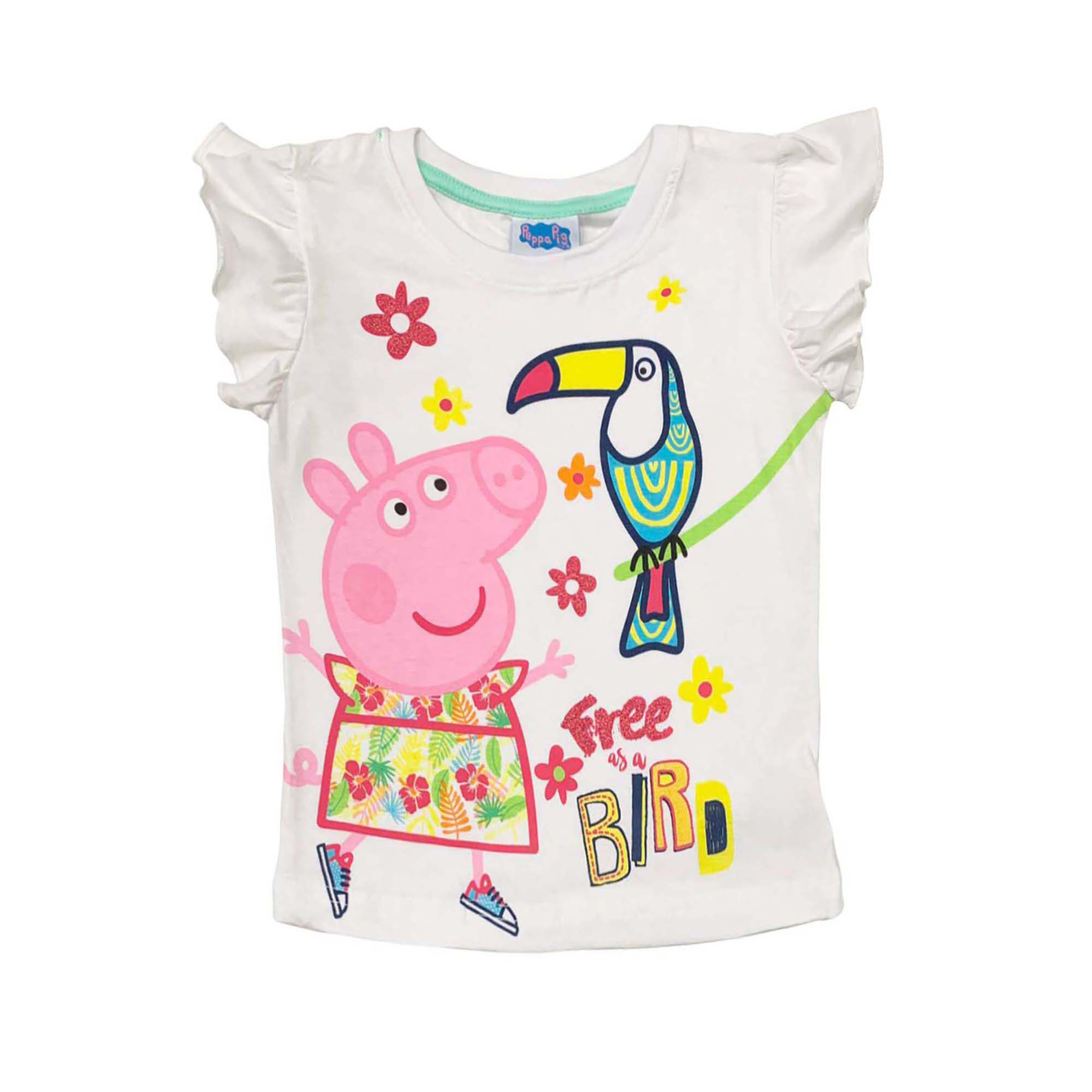 T-shirt Peppa Pig maglietta maniche corte maglia bimba in cotone bambina 3980