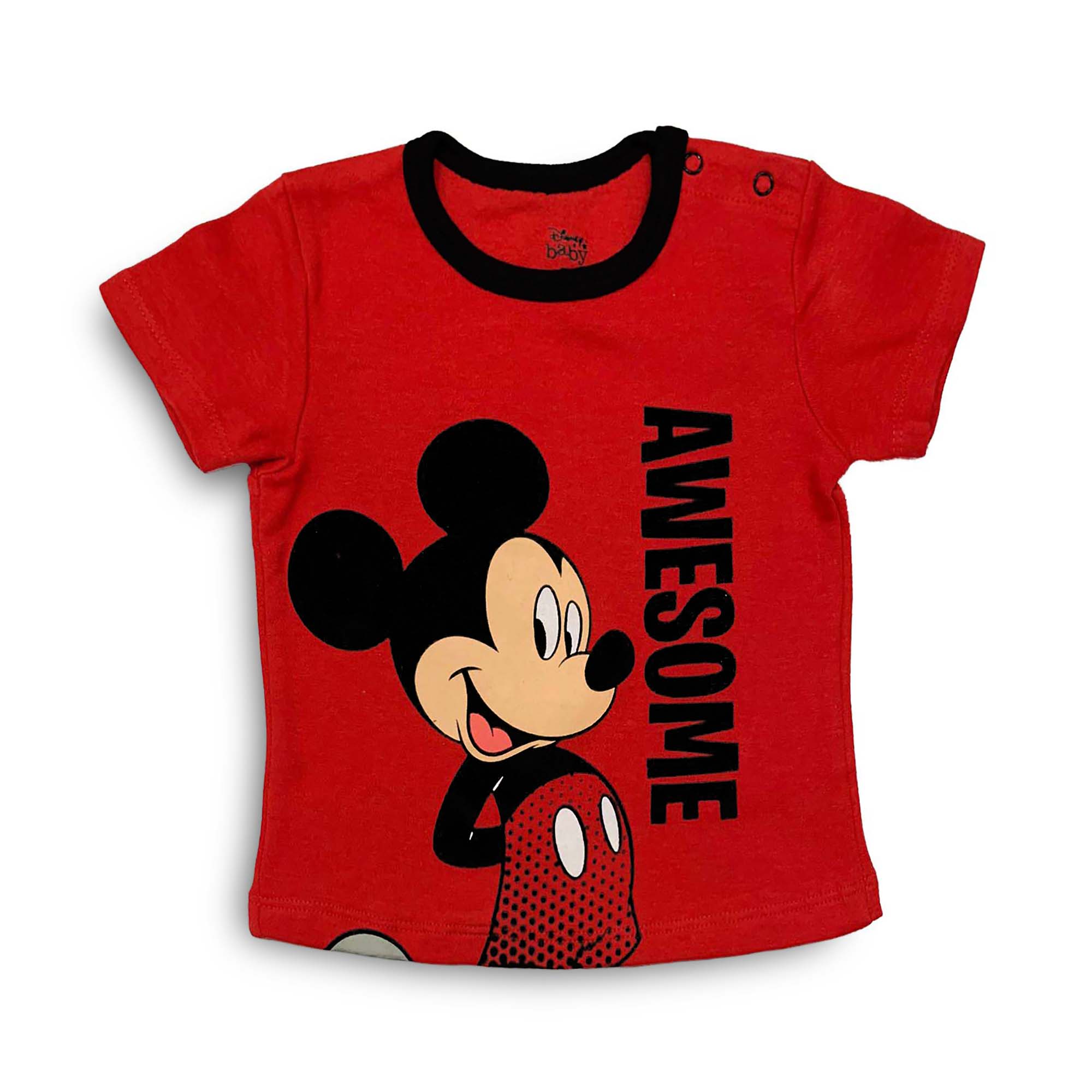 Maglietta neonato Disney Mickey Mouse in cotone bimbo maniche corte 4007