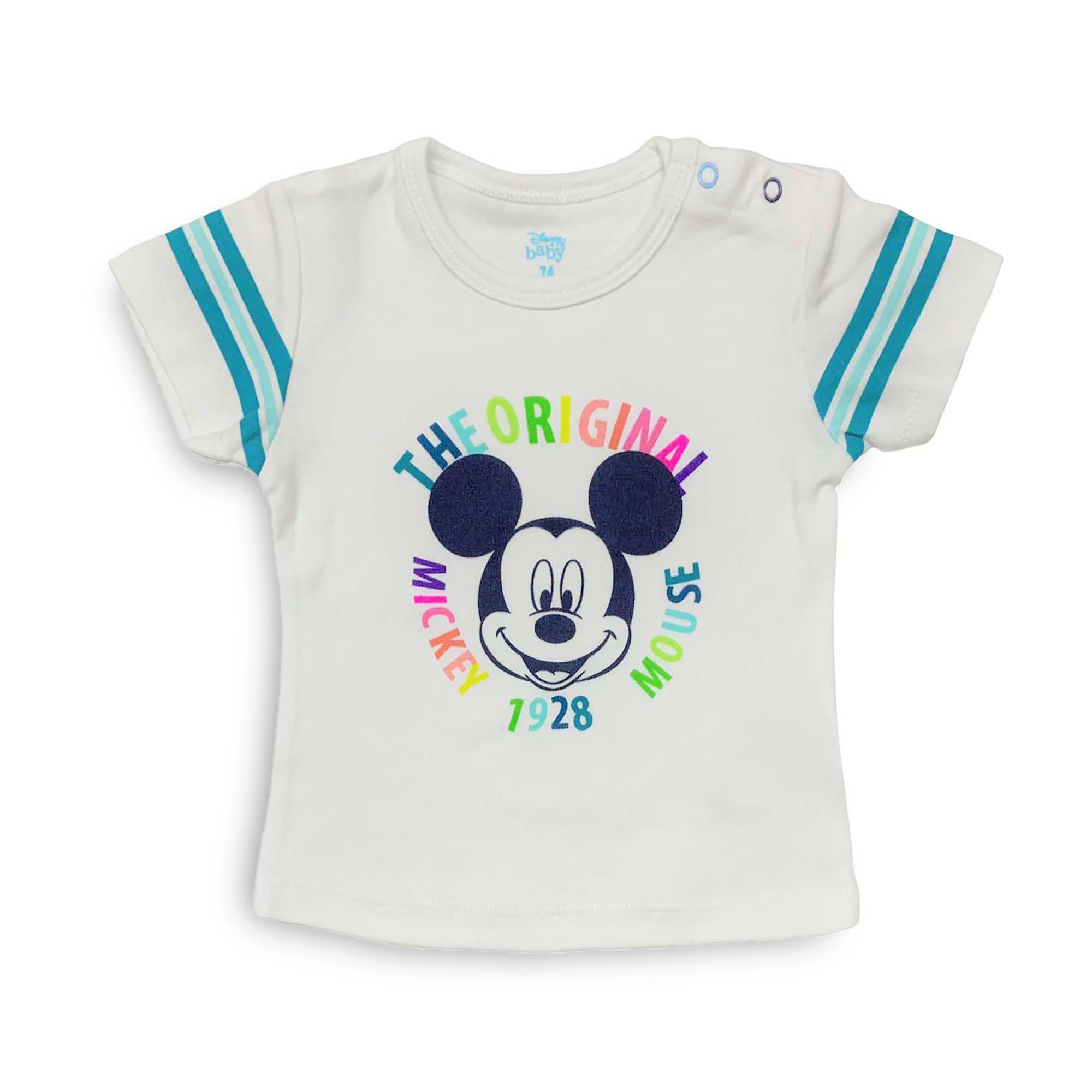 Maglietta neonato Disney Mickey Mouse in cotone bimbo maniche corte 4009