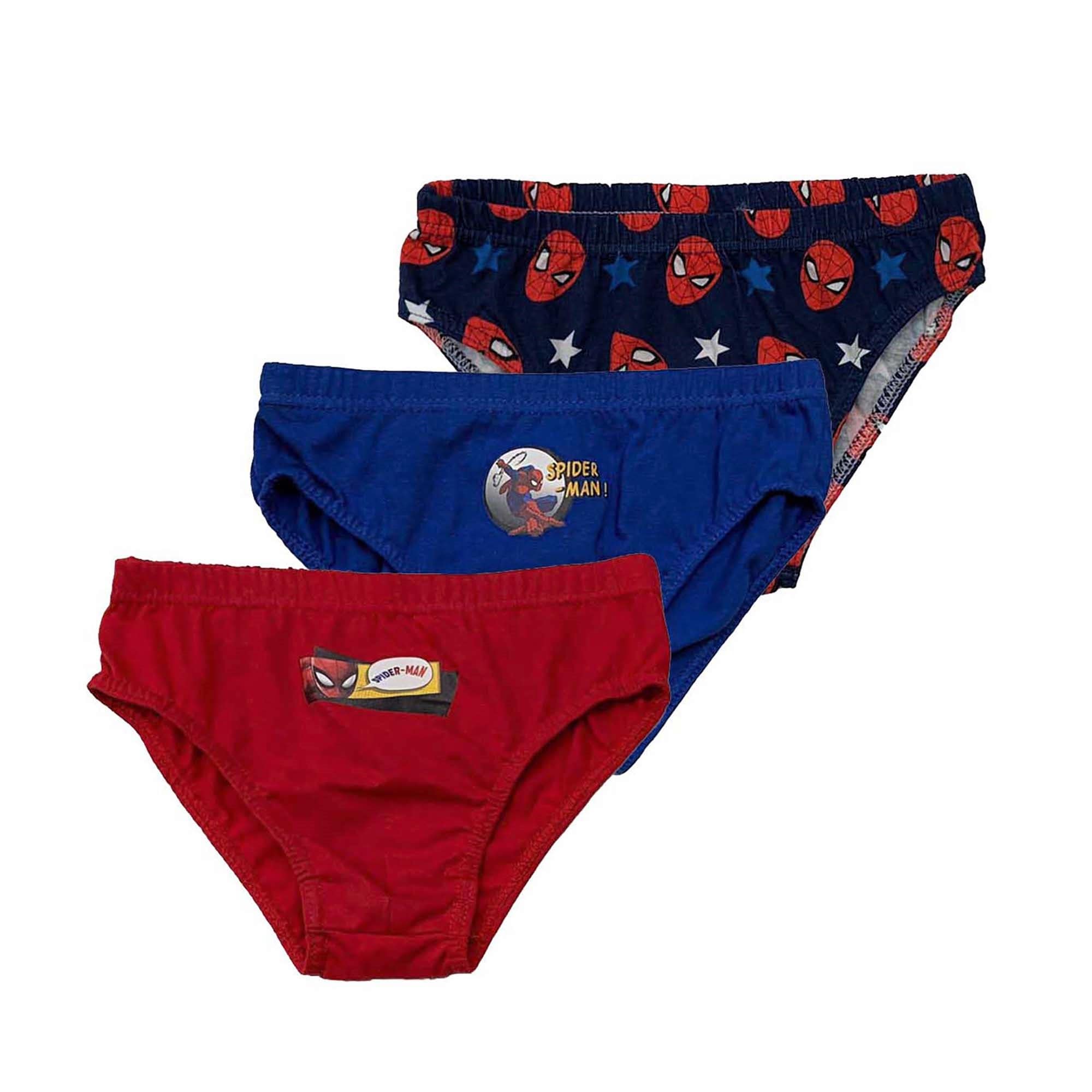 Slip 3 pezzi ufficiale Marvel Spiderman bambino shorties mutandine intimo 4066