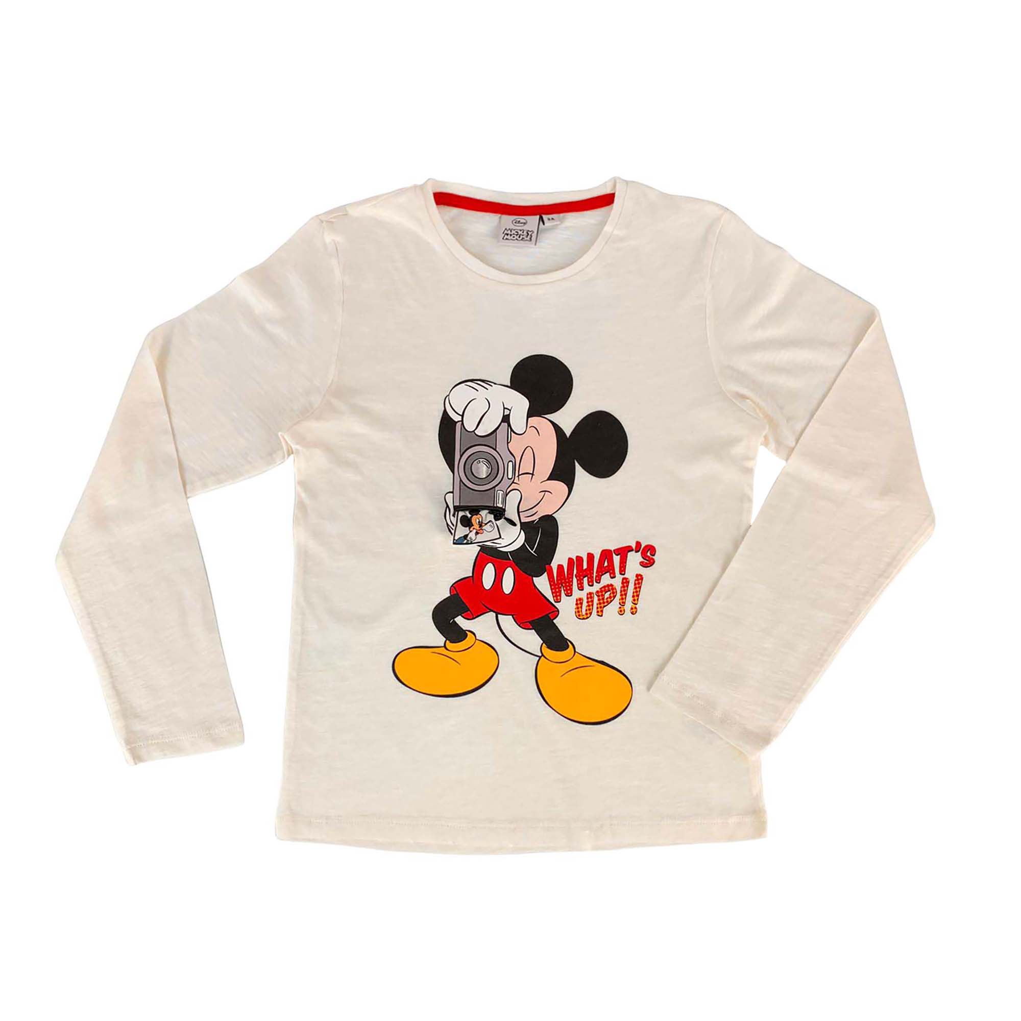 Maglietta maniche lunghe bambino ufficiale Disney Mickey Mouse originale 4068