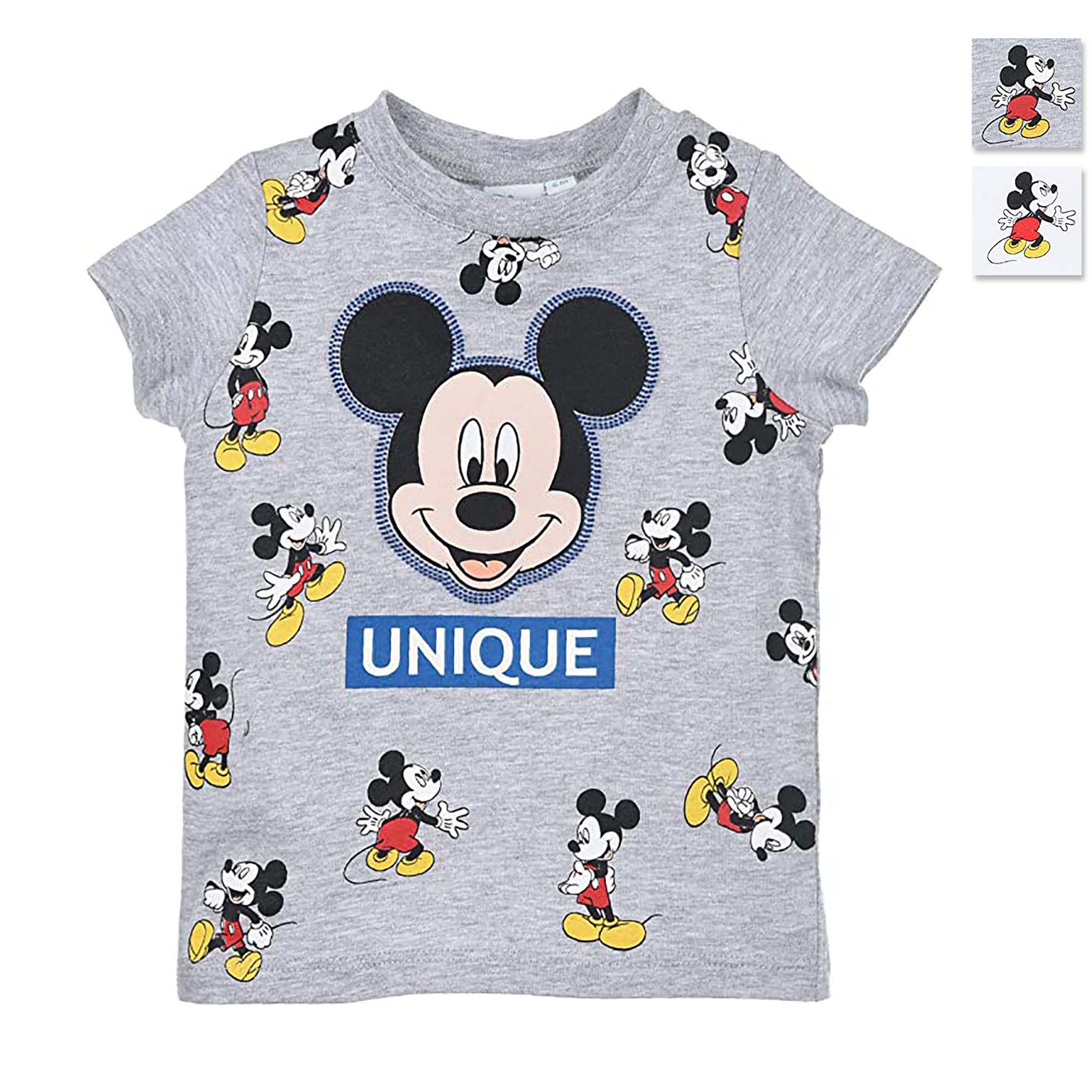 Maglietta neonato Disney Mickey Mouse in cotone bimbo maniche corte 4073