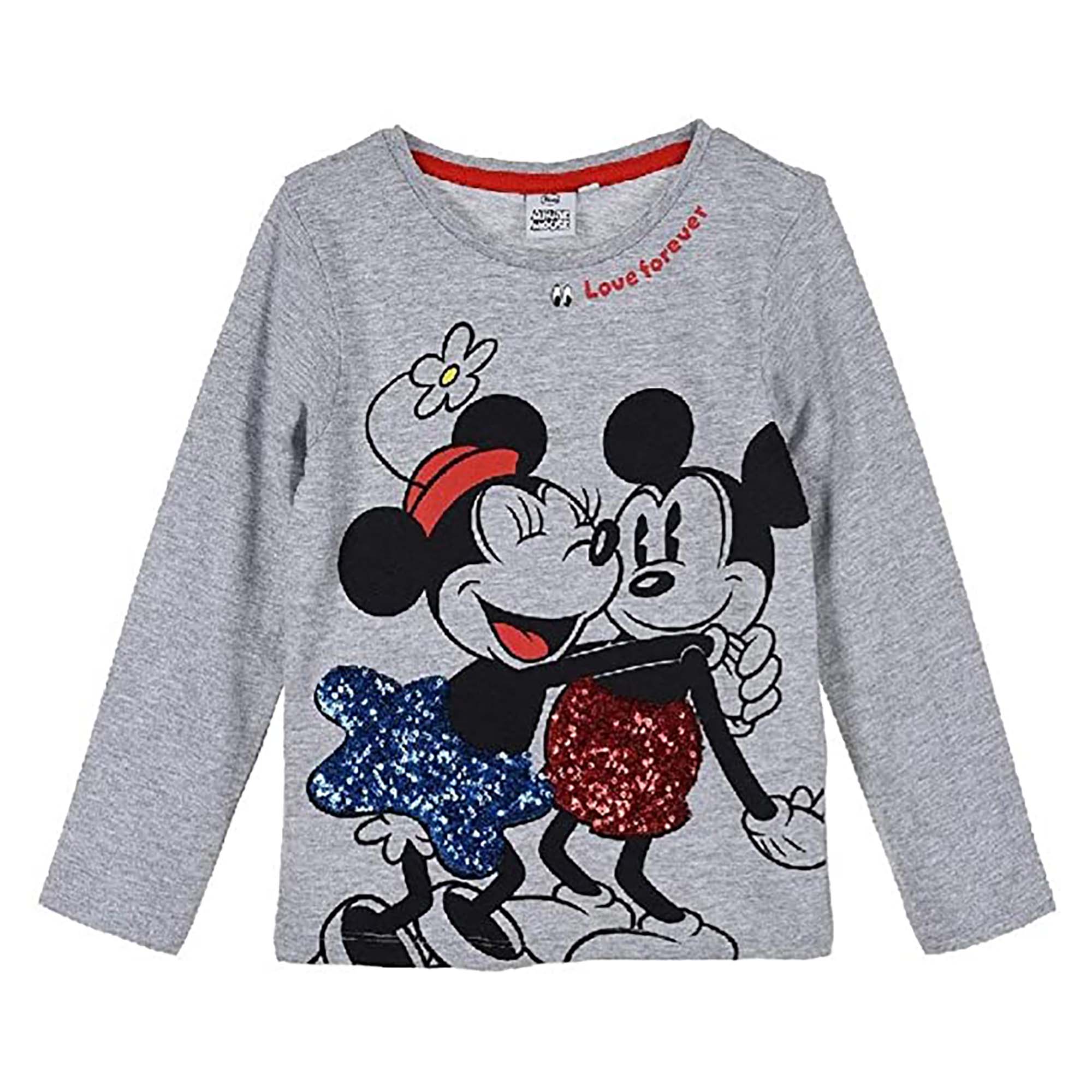 Maglietta maniche lunghe bambina ufficiale Disney Minnie Mouse originale 4074