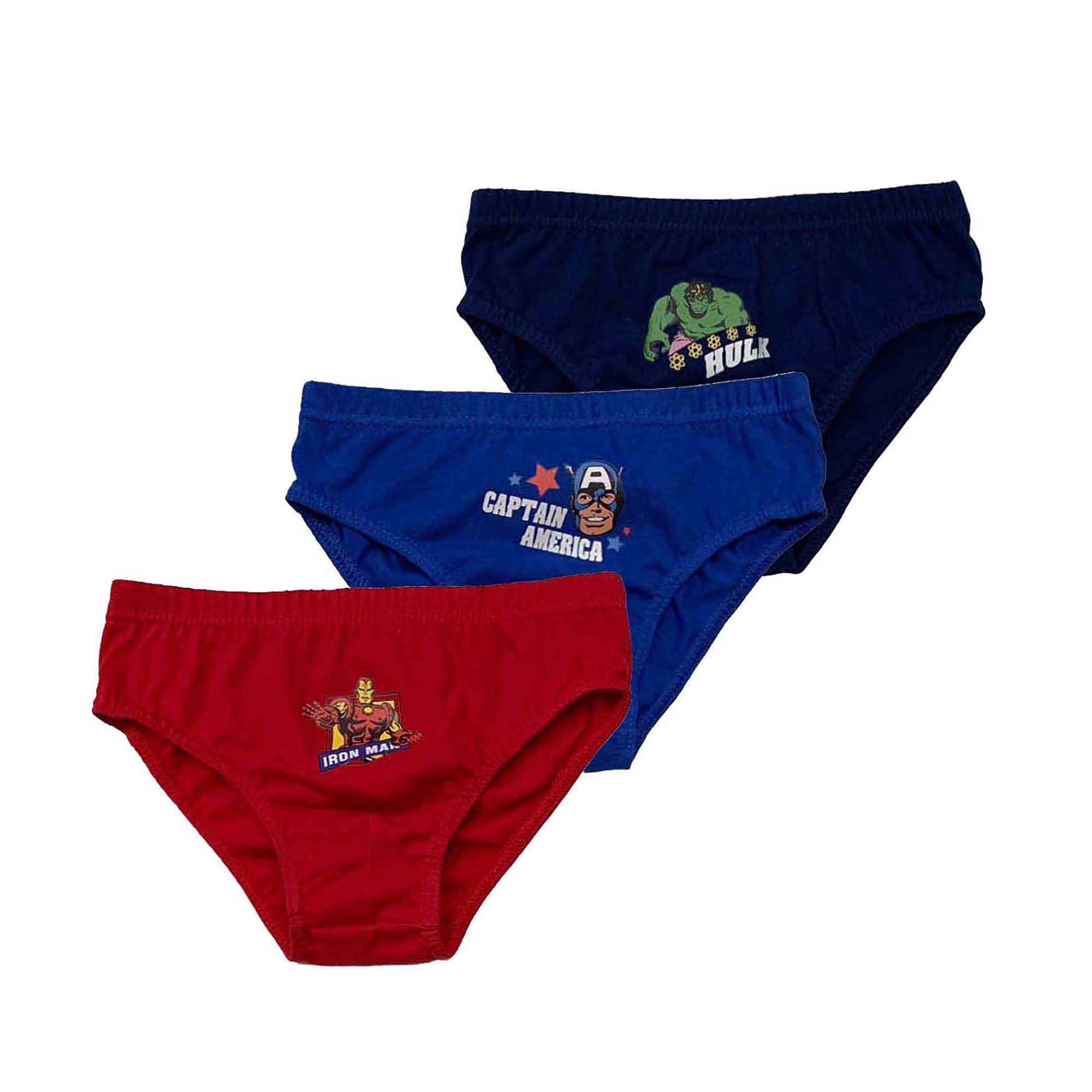 Slip 3 pezzi ufficiale Marvel Avengers bambino shorties mutandine intimo 4090