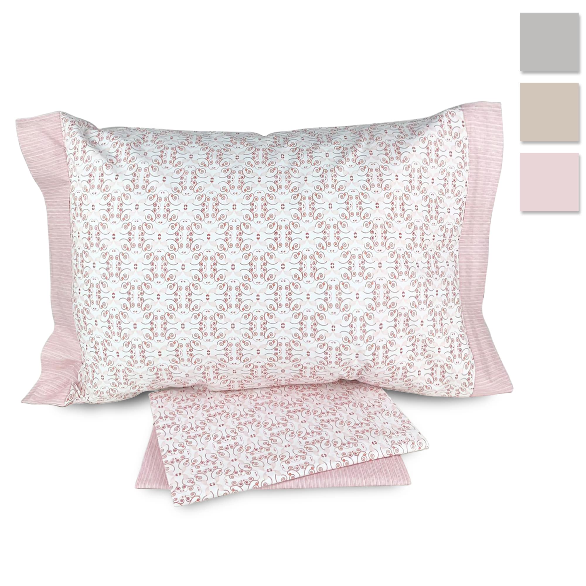 Completo lenzuola cotone percalle letto singolo Tessier Elite 1 piazza 4142