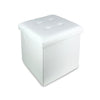 Pouf contenitore panca baule ecopelle sgabello arredo salotto 38x38x38cm 4165