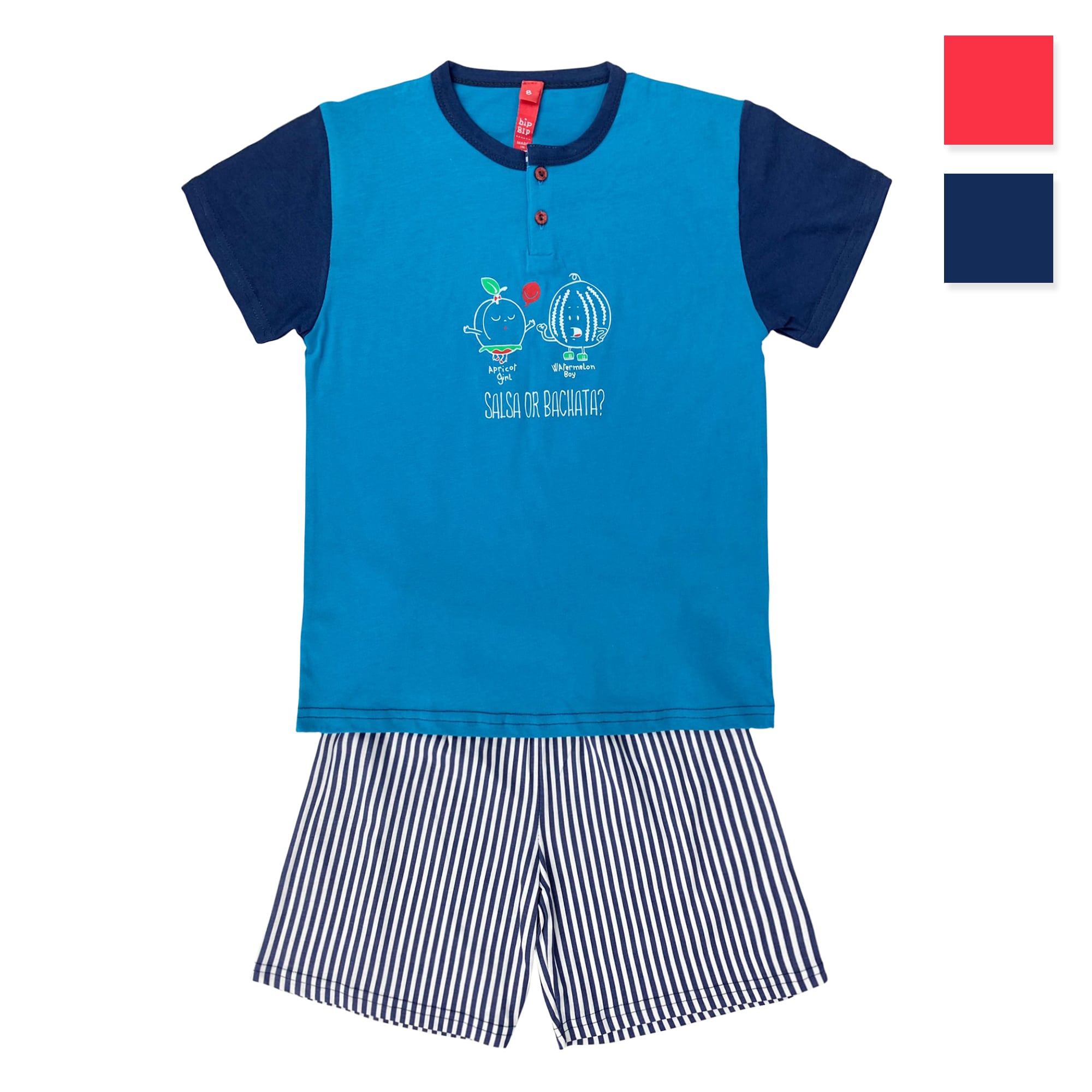 Pigiama bambino mezze maniche bip bip primavera estate in cotone 4176