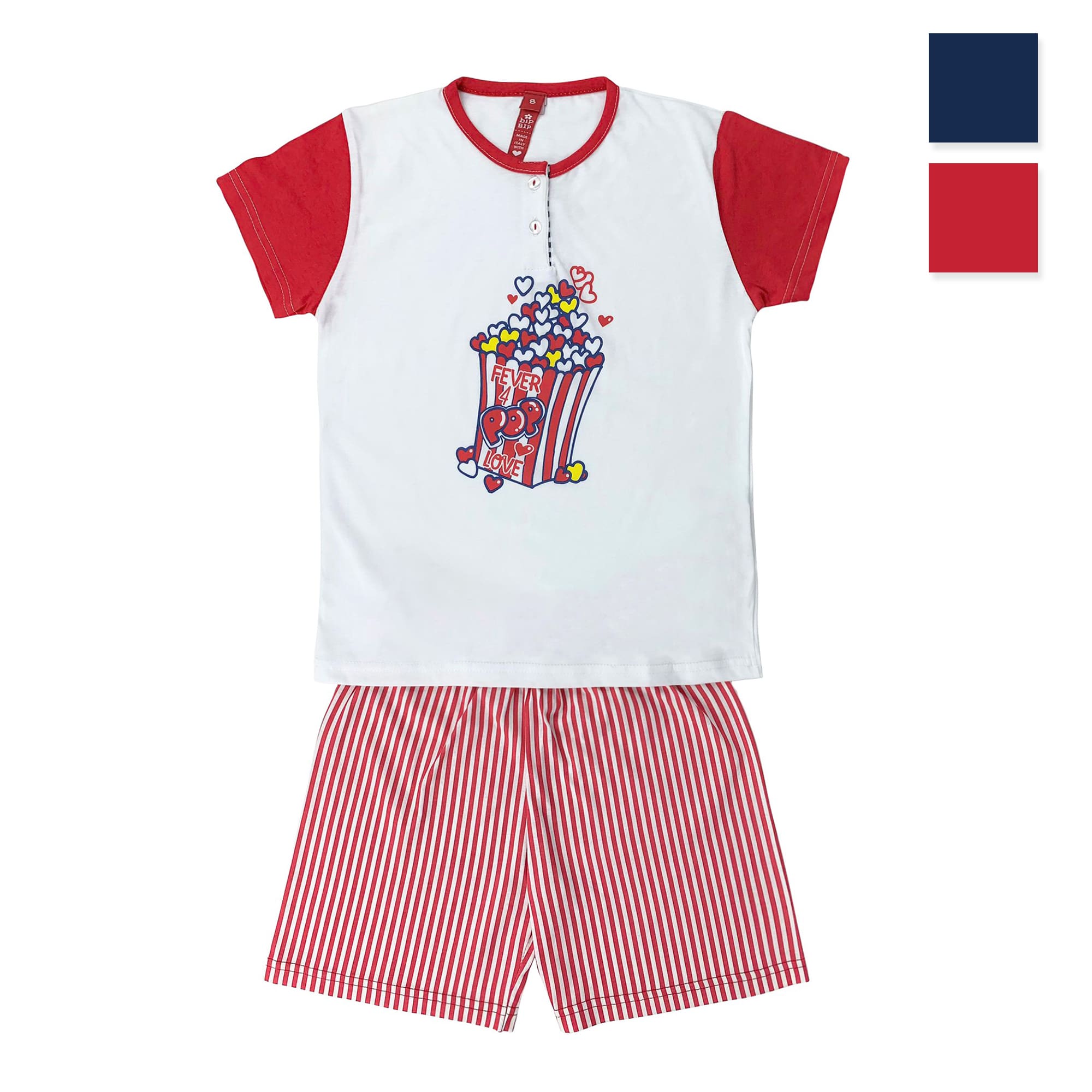Pigiama bambina mezze maniche bip bip primavera estate in cotone 4177