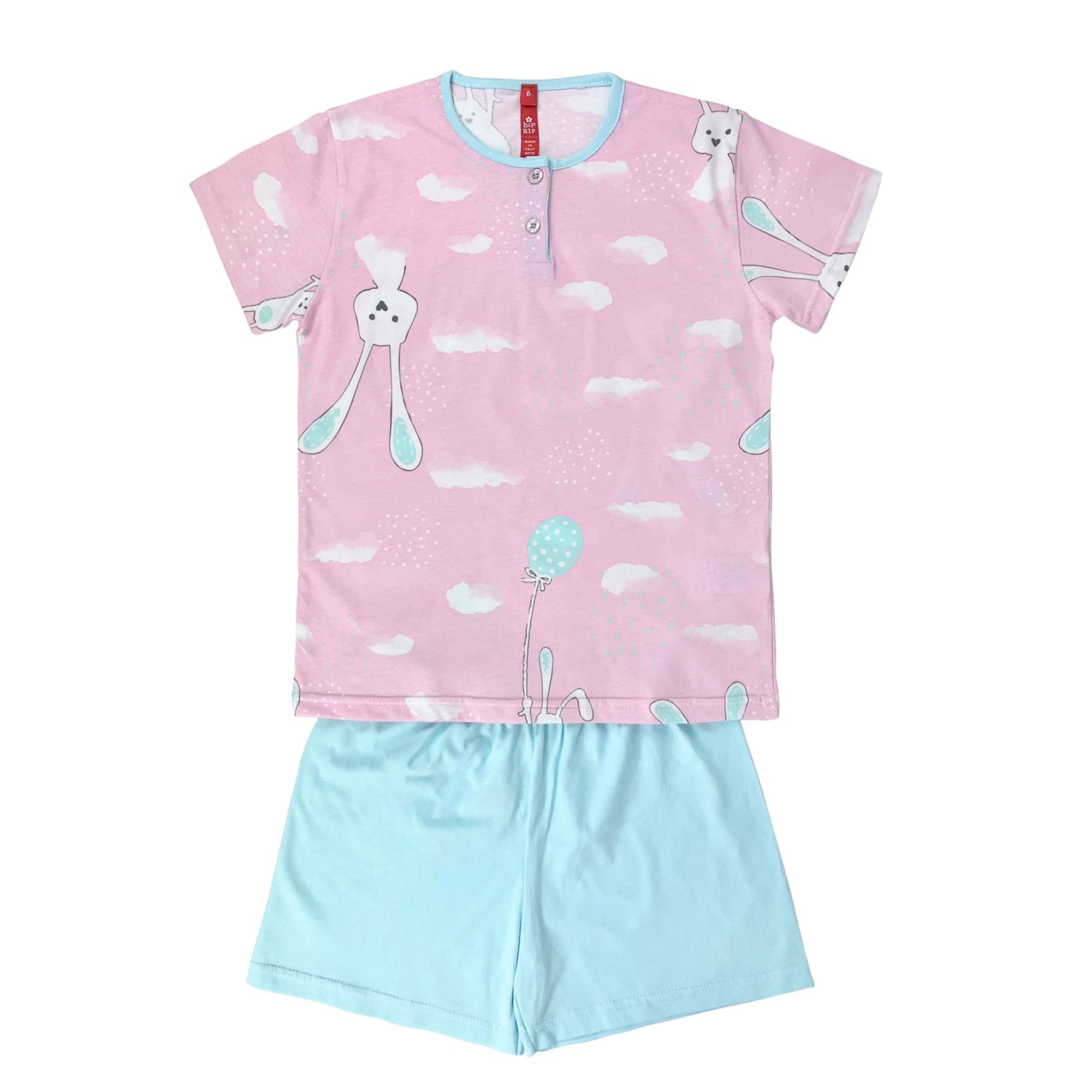 Pigiama bambina mezze maniche bip bip primavera estate in cotone 4178