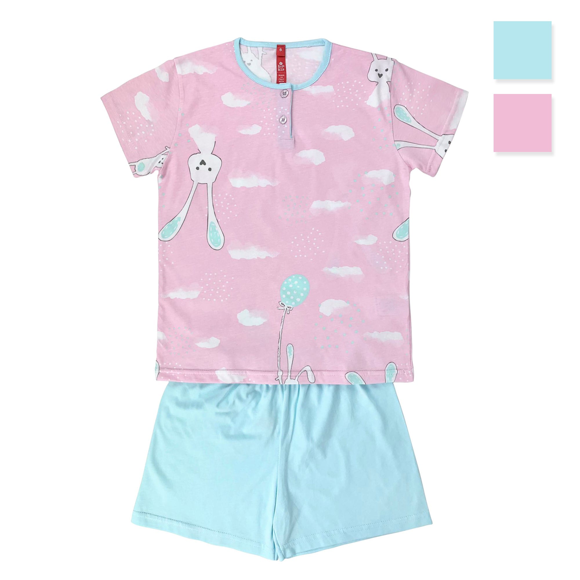 Pigiama bambina mezze maniche bip bip primavera estate in cotone 4178
