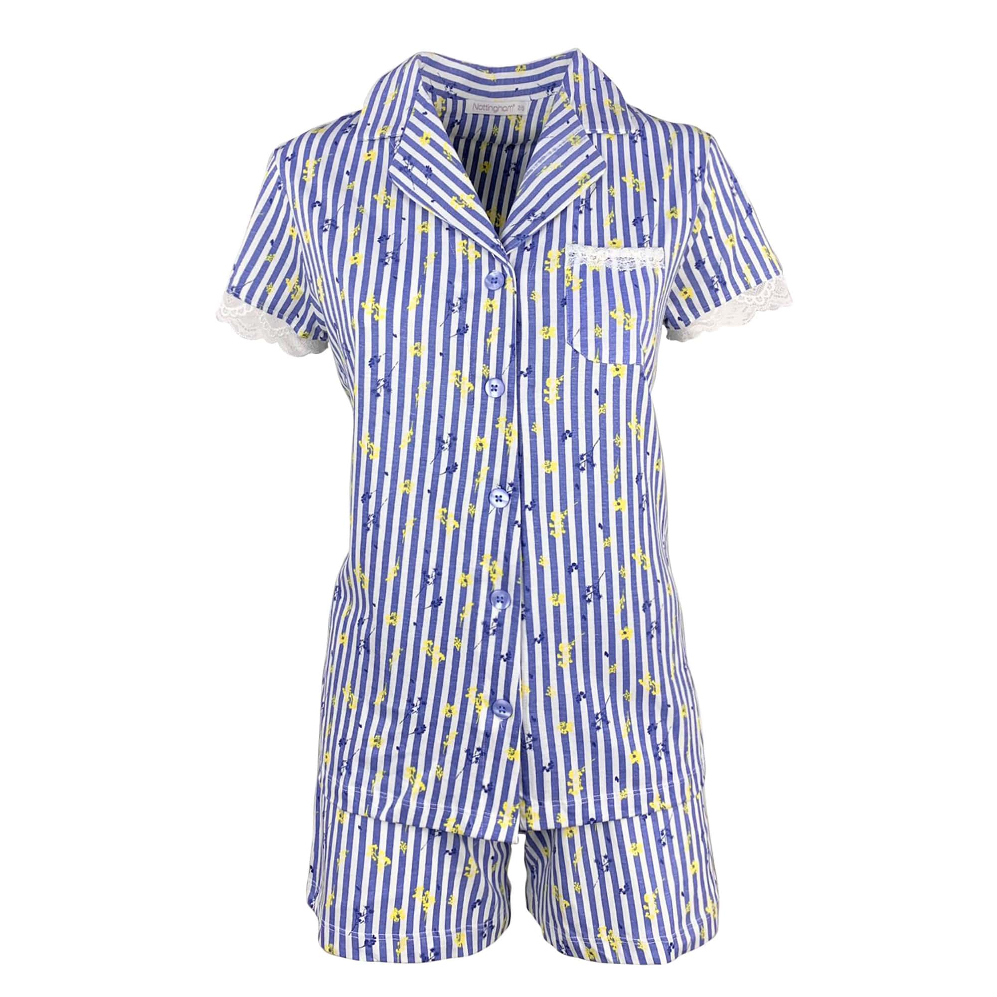 Pigiama corto donna primaverile Nottingham pantaloncino e camicetta 4182