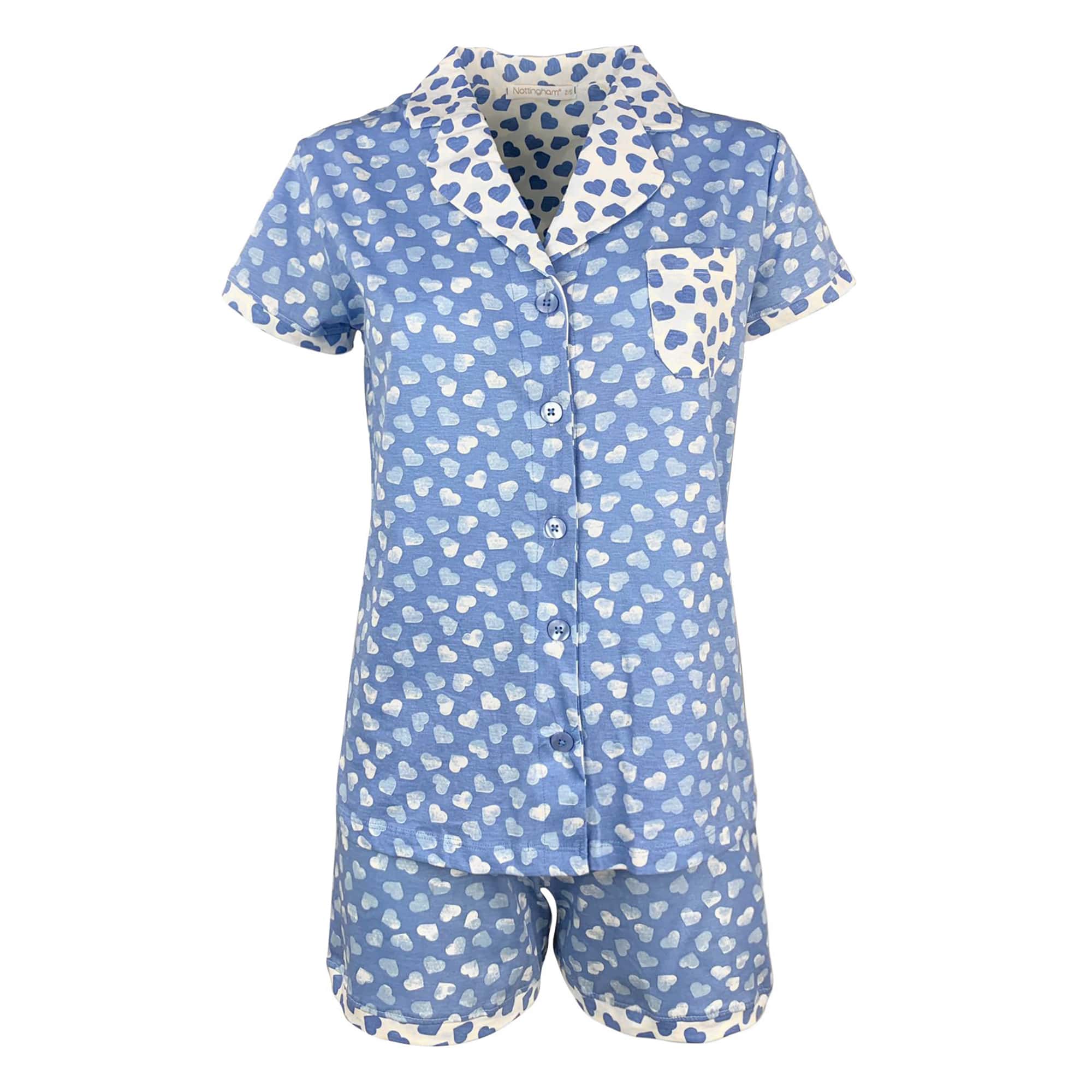 Pigiama corto donna primaverile Nottingham pantaloncino e camicetta 4183