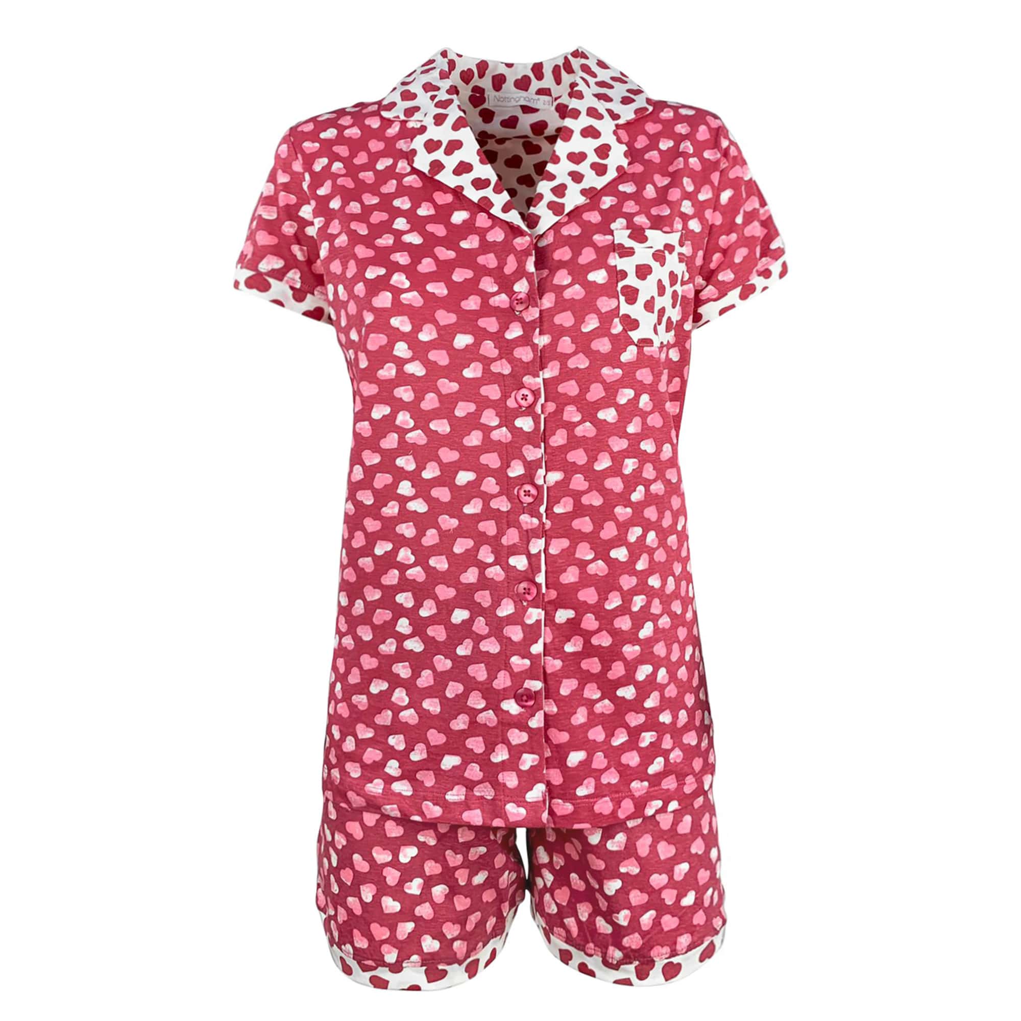 Pigiama corto donna primaverile Nottingham pantaloncino e camicetta 4183