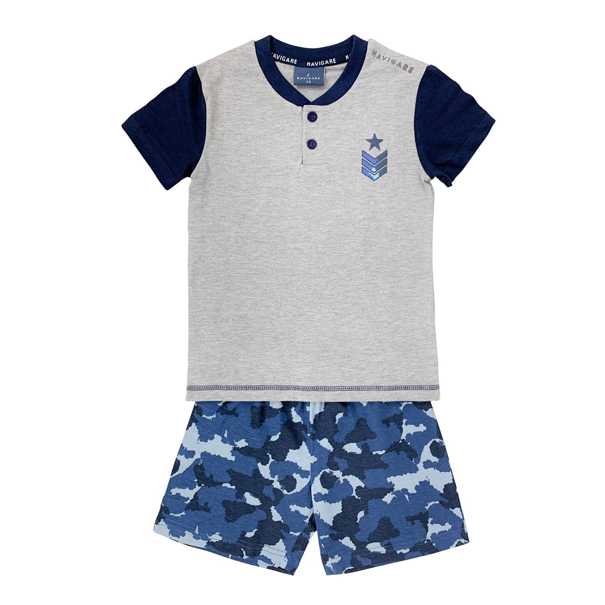 Pigiama bambino mezze maniche Navigare primavera estate in cotone 4185