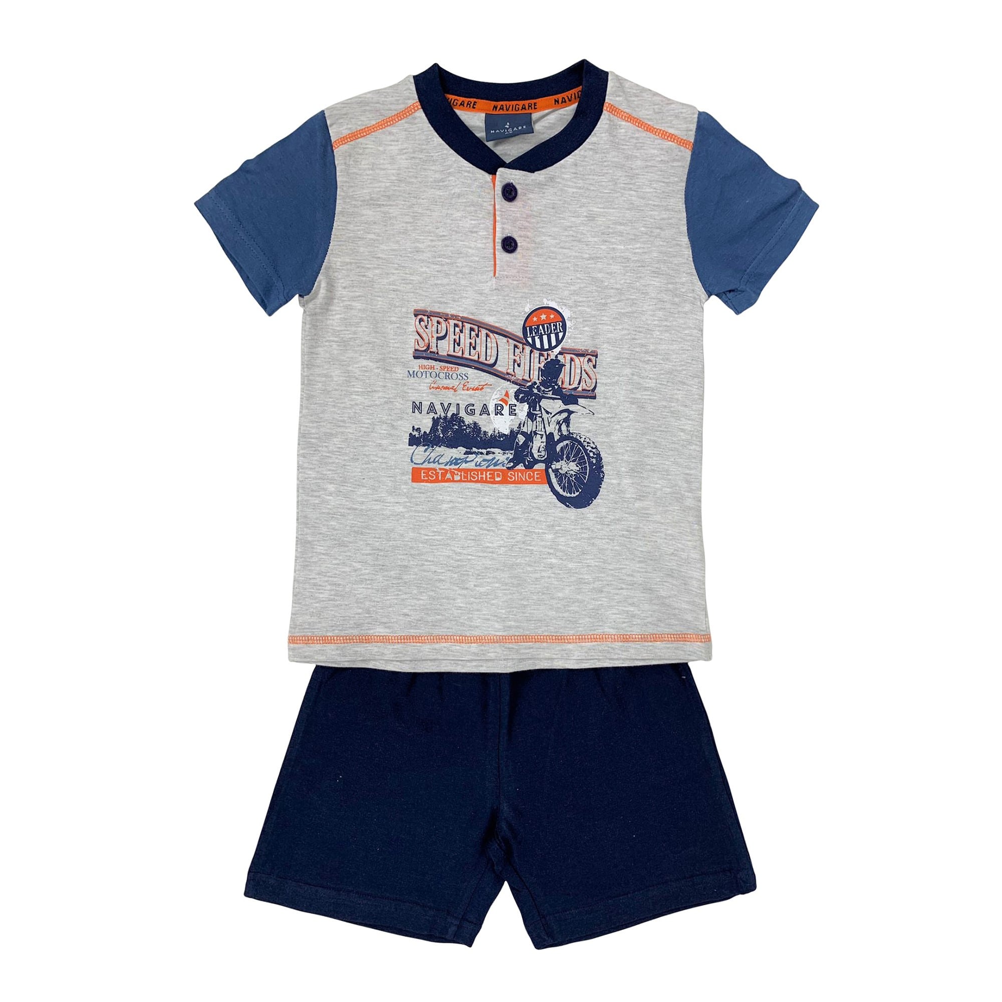 Pigiama bambino mezze maniche Navigare primavera estate in cotone 4186