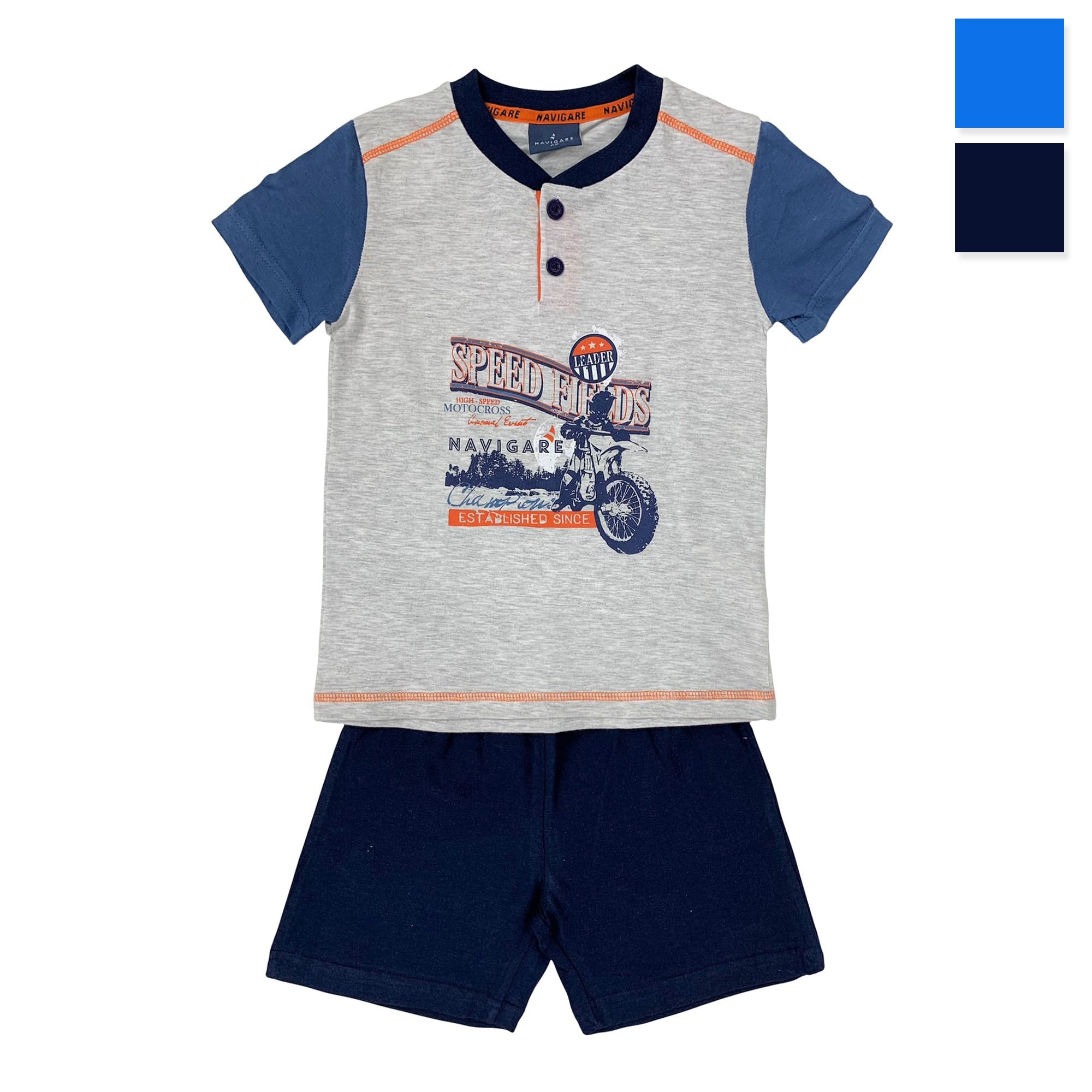 Pigiama bambino mezze maniche Navigare primavera estate in cotone 4186