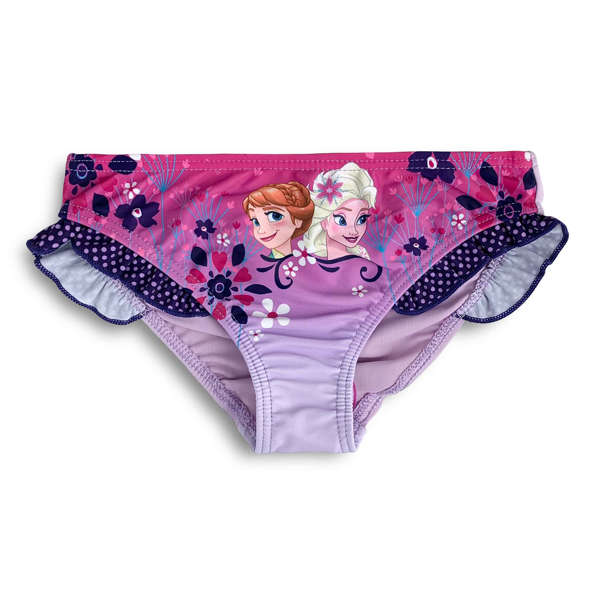 Costume da mare Disney Frozen ufficiale per bambina slip con volant piscina 4207