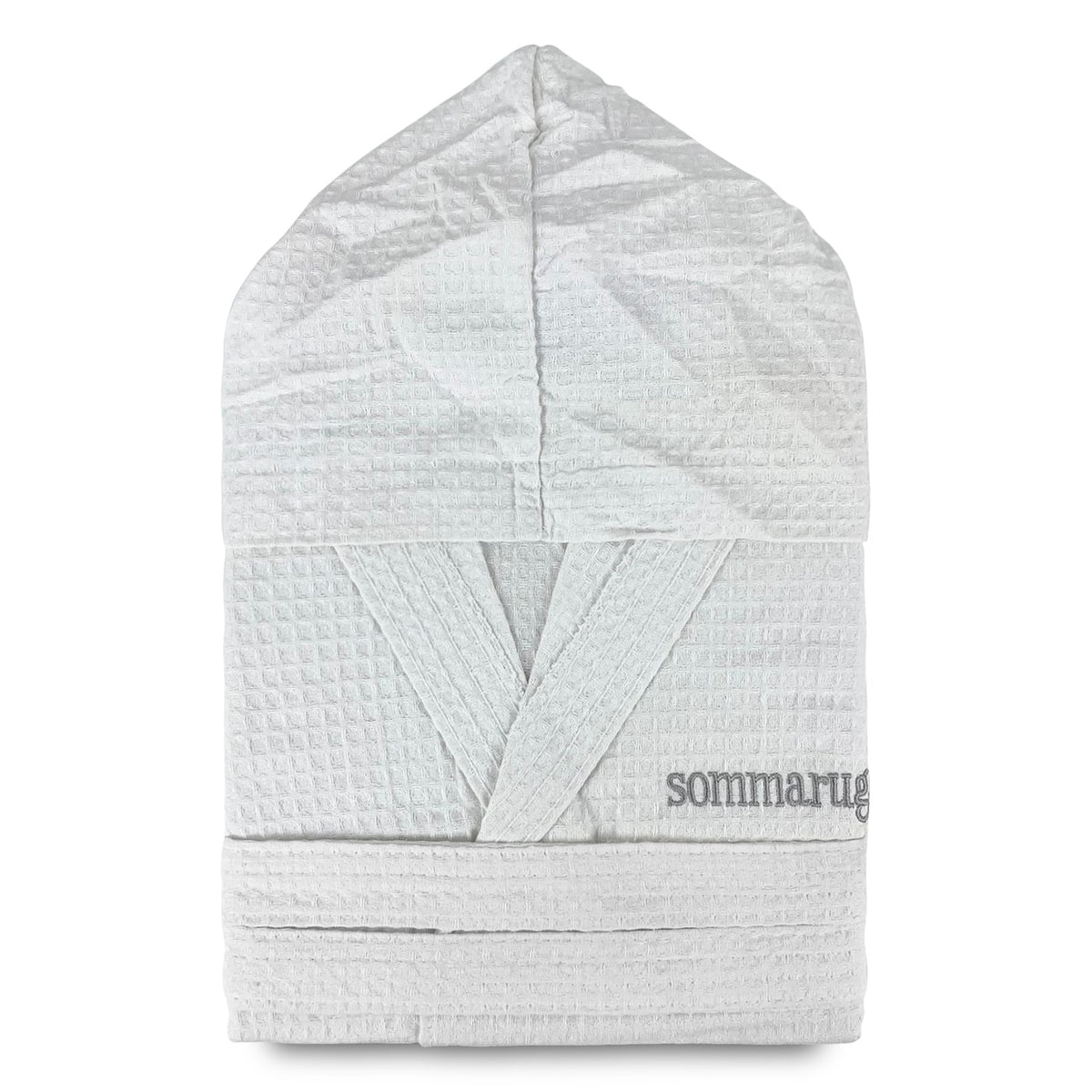 Sommaruga unisex honeycomb bathrobe for men and women 350gr pockets and hood 4219