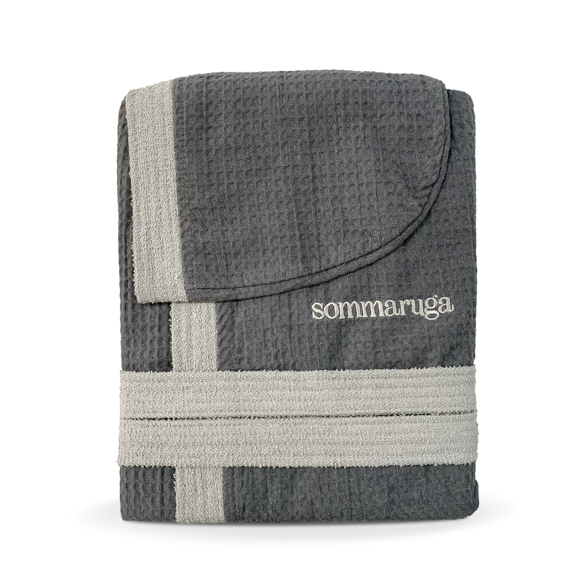 Sommaruga unisex honeycomb bathrobe for men and women 350gr pockets and hood 4219