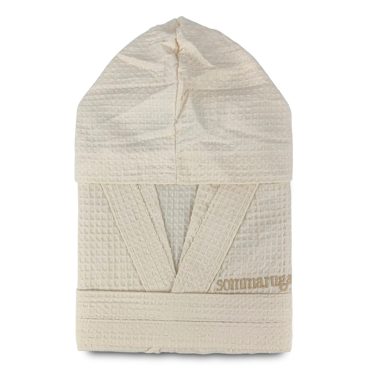 Sommaruga unisex honeycomb bathrobe for men and women 350gr pockets and hood 4219
