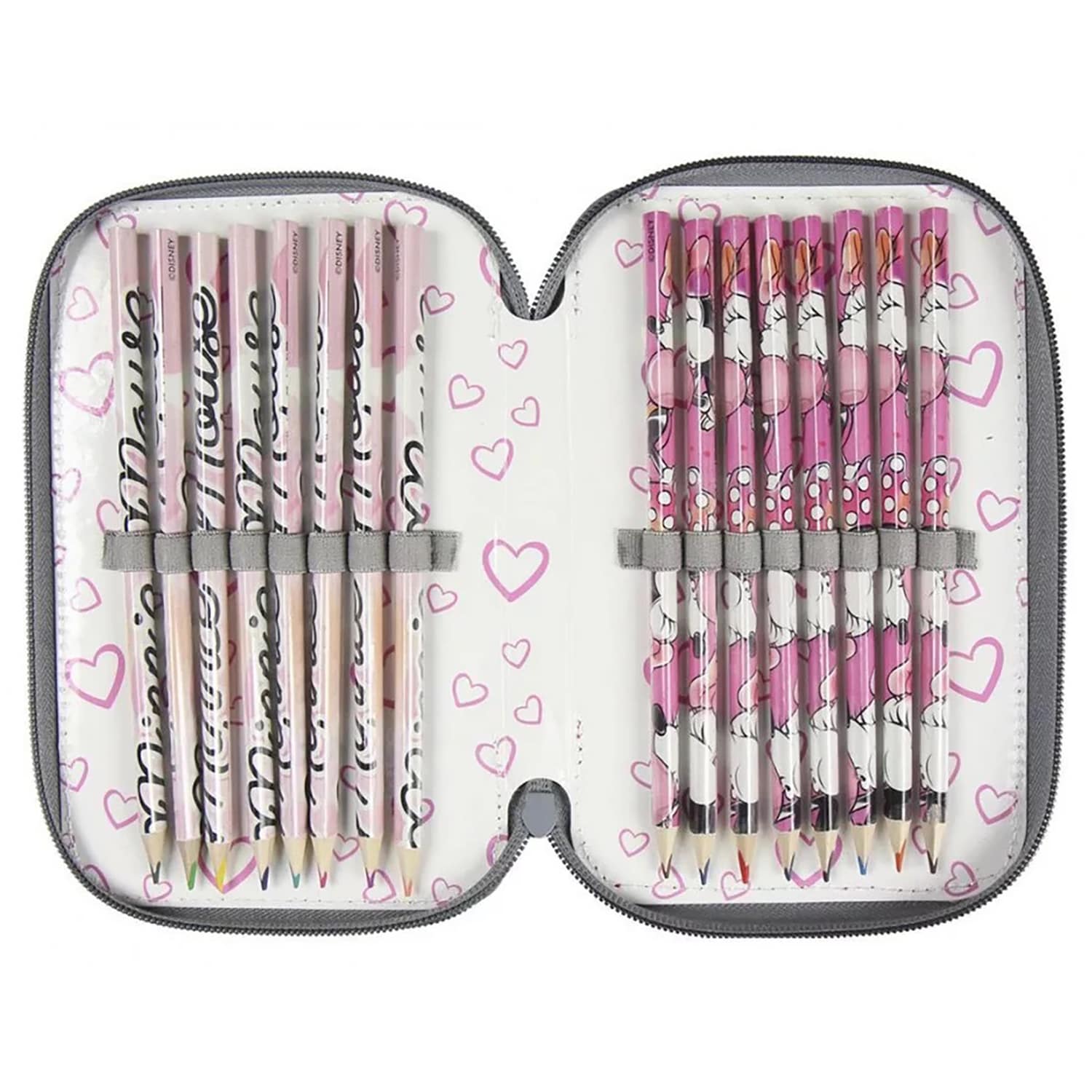 Astuccio borsello scuola Disney Minnie ufficiale colori Giotto 3 scomparti 4324