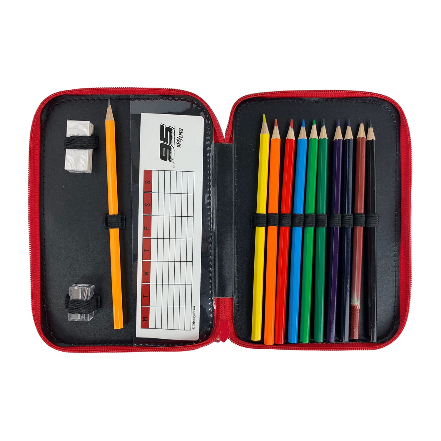 Astuccio borsello scuola Cars Saetta Mc Queen ufficiale colori 2 scomparti 4332