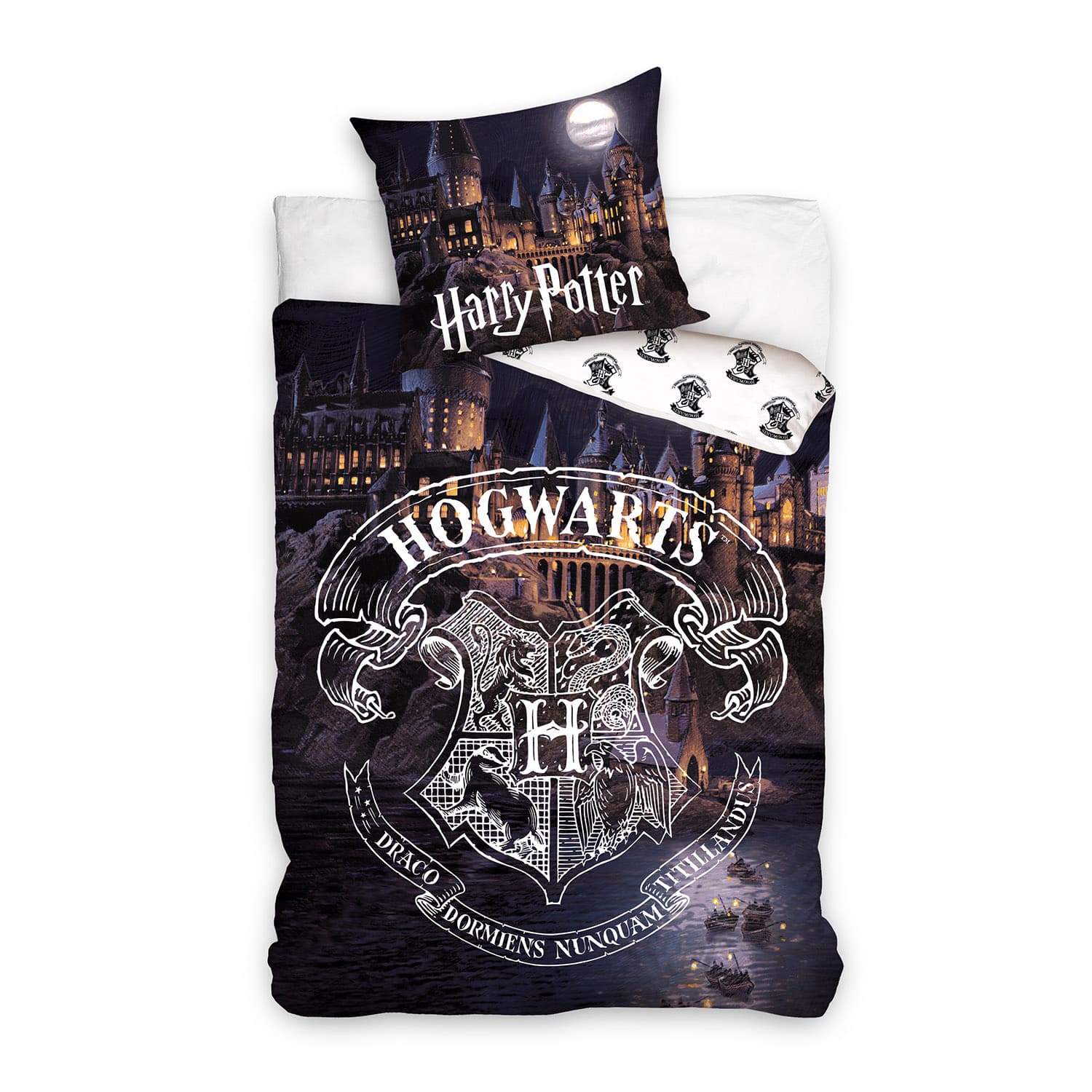 Set letto singolo copripiumino + federa ufficiale Harry Potter cotone 4399