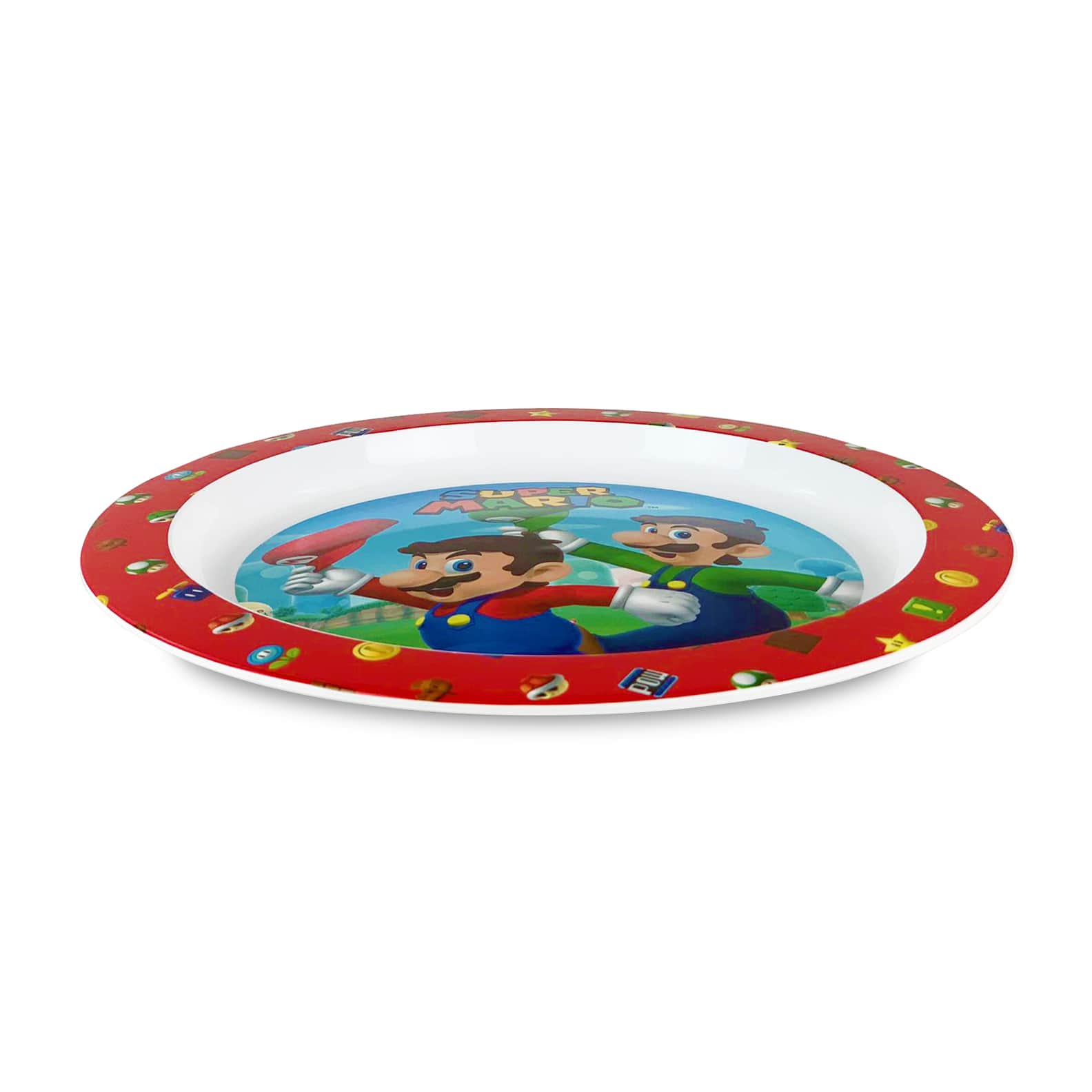 Set colazione 3 pezzi Super Mario piatto bicchiere e ciotola scuola asilo 4438