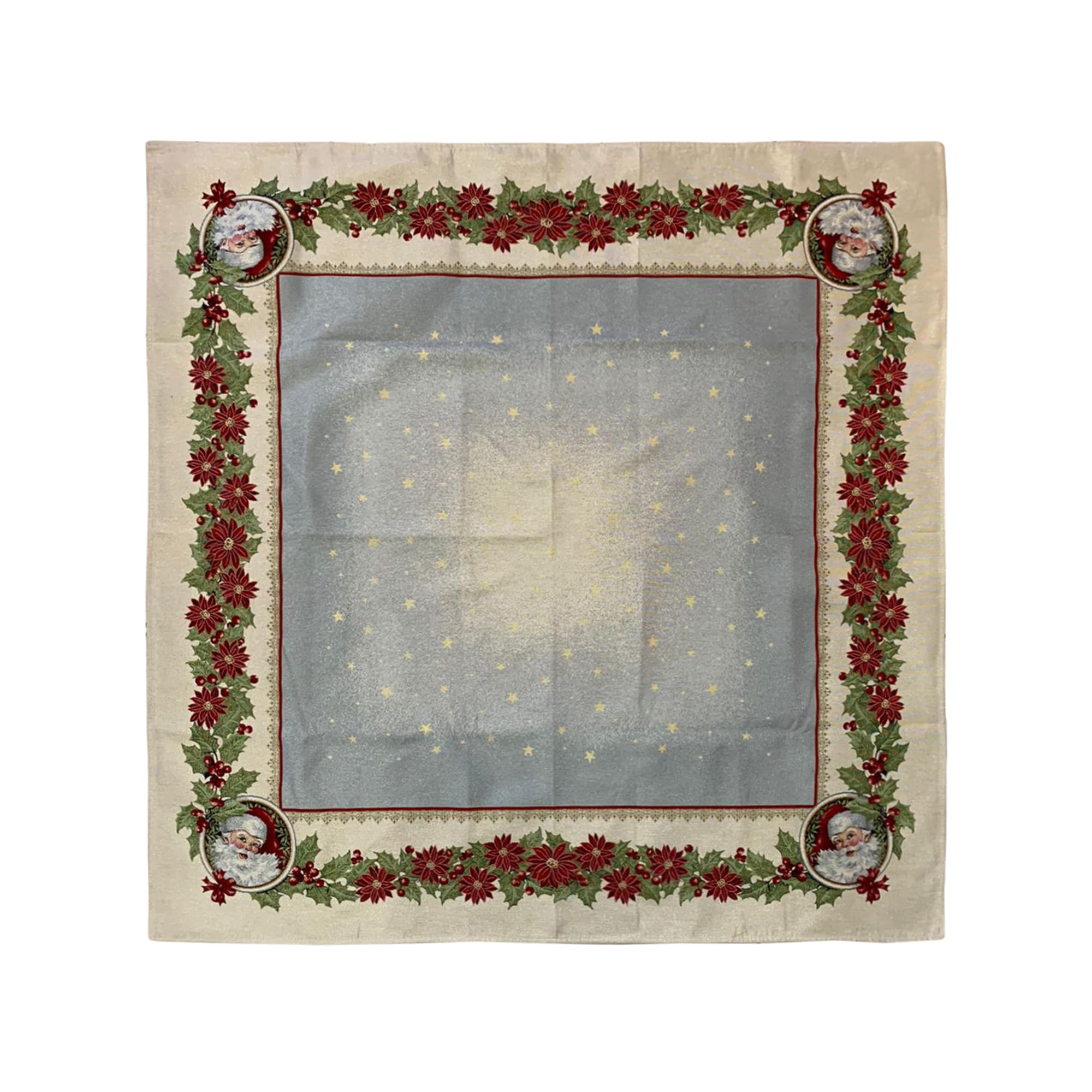 Centrotavola natalizio 100x100cm decorazioni Natale Maestri Cotonieri 4445