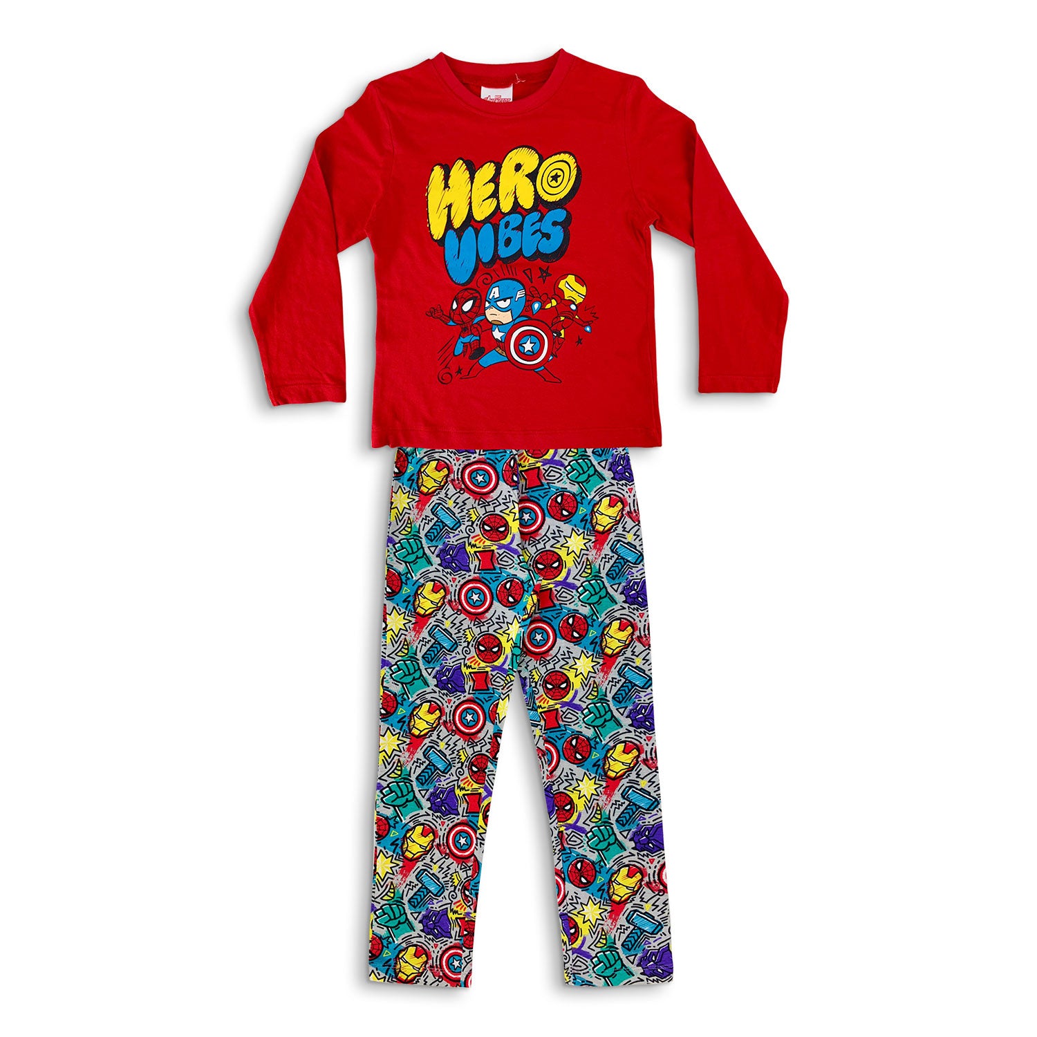 Pigiama Marvel Avengers lungo ufficiale maniche lunghe in cotone bambino 4590